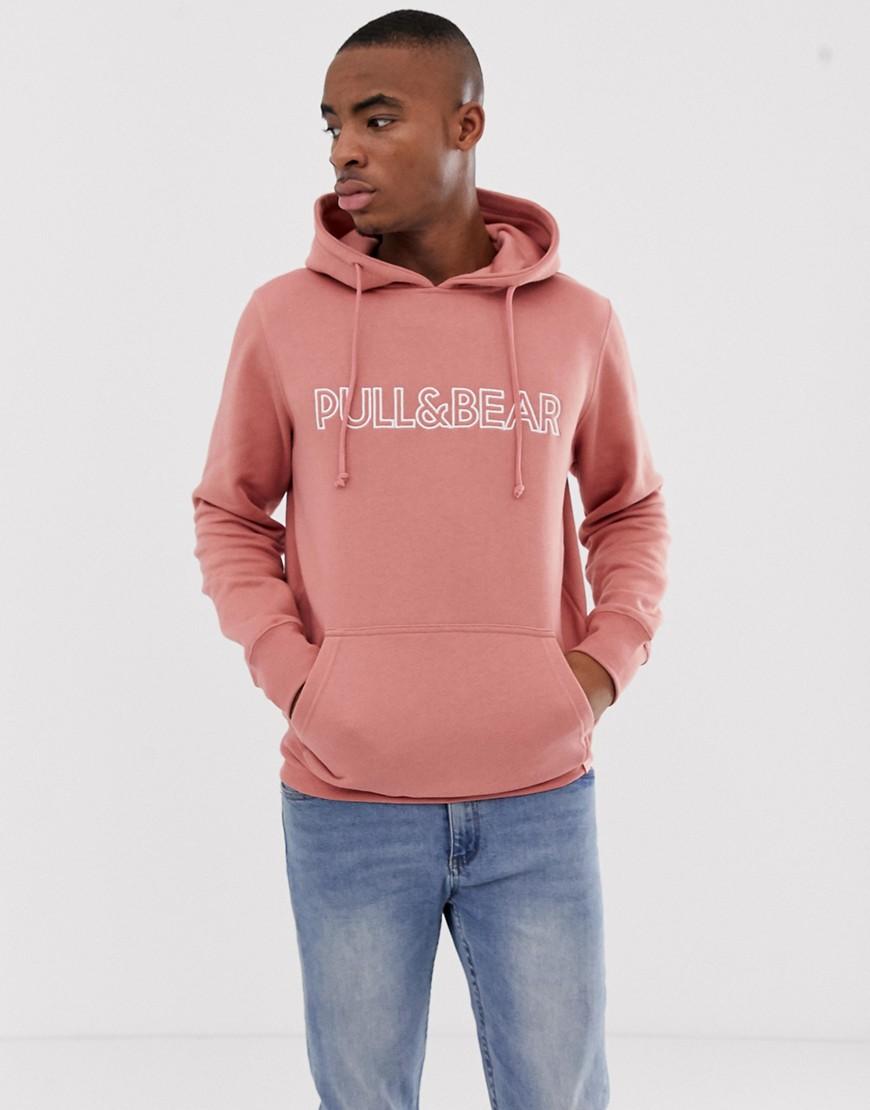 Desviación Sindicato Calibre Sudadera con capucha rosa con logo de Pull&Bear de hombre de color Rosa |  Lyst