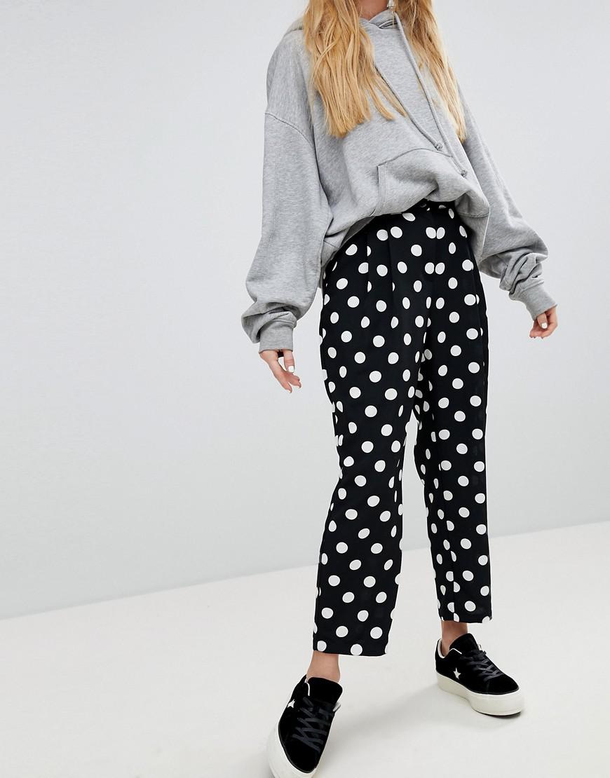 Monki polka dot trousers Clearance