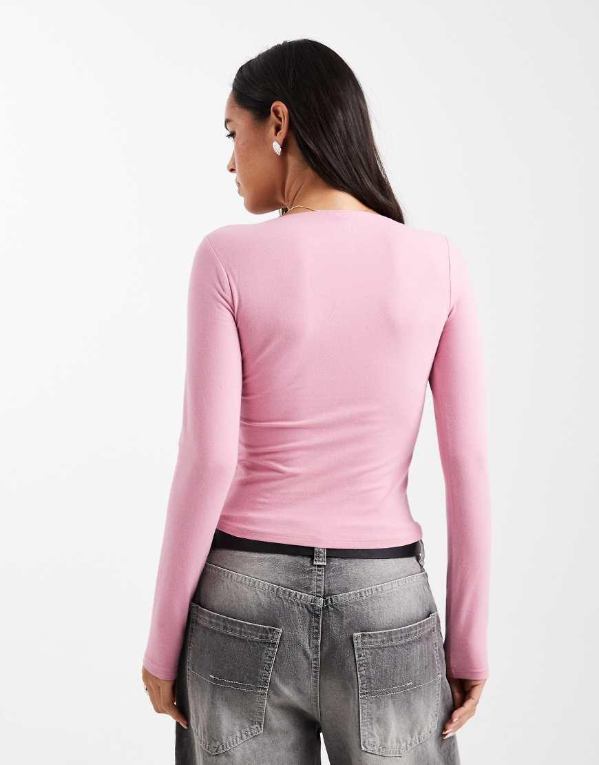 Asos Hollister Wrap Crop Top Hollister Long Sleeve Seamless Wrap