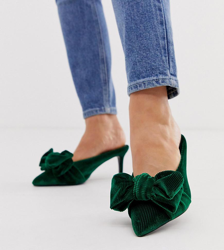 wide fit heeled mule