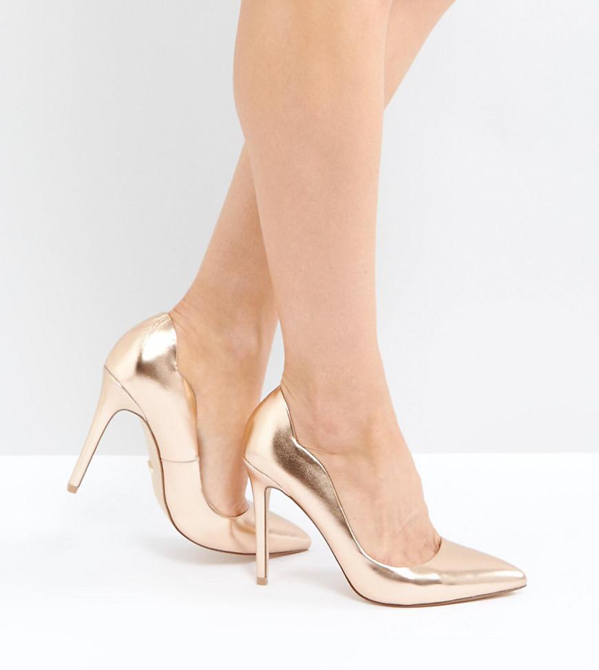 faith rose gold heels