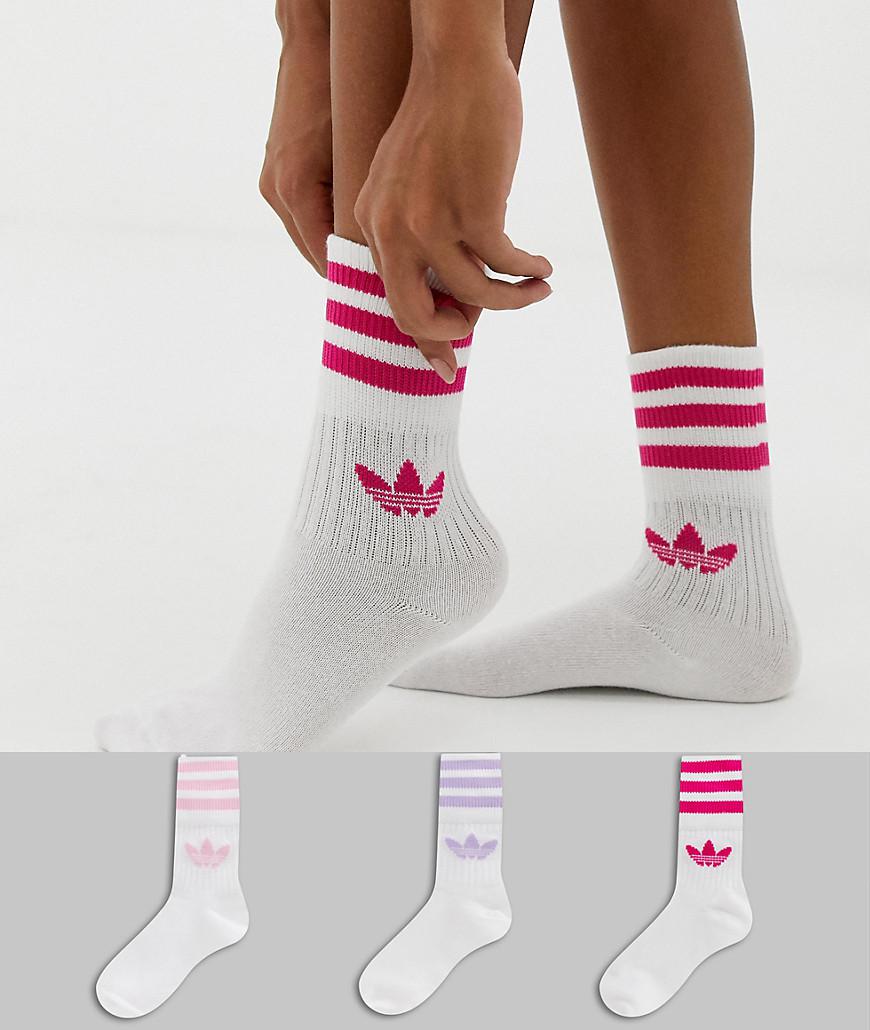 adidas solid crew socks 3 pairs