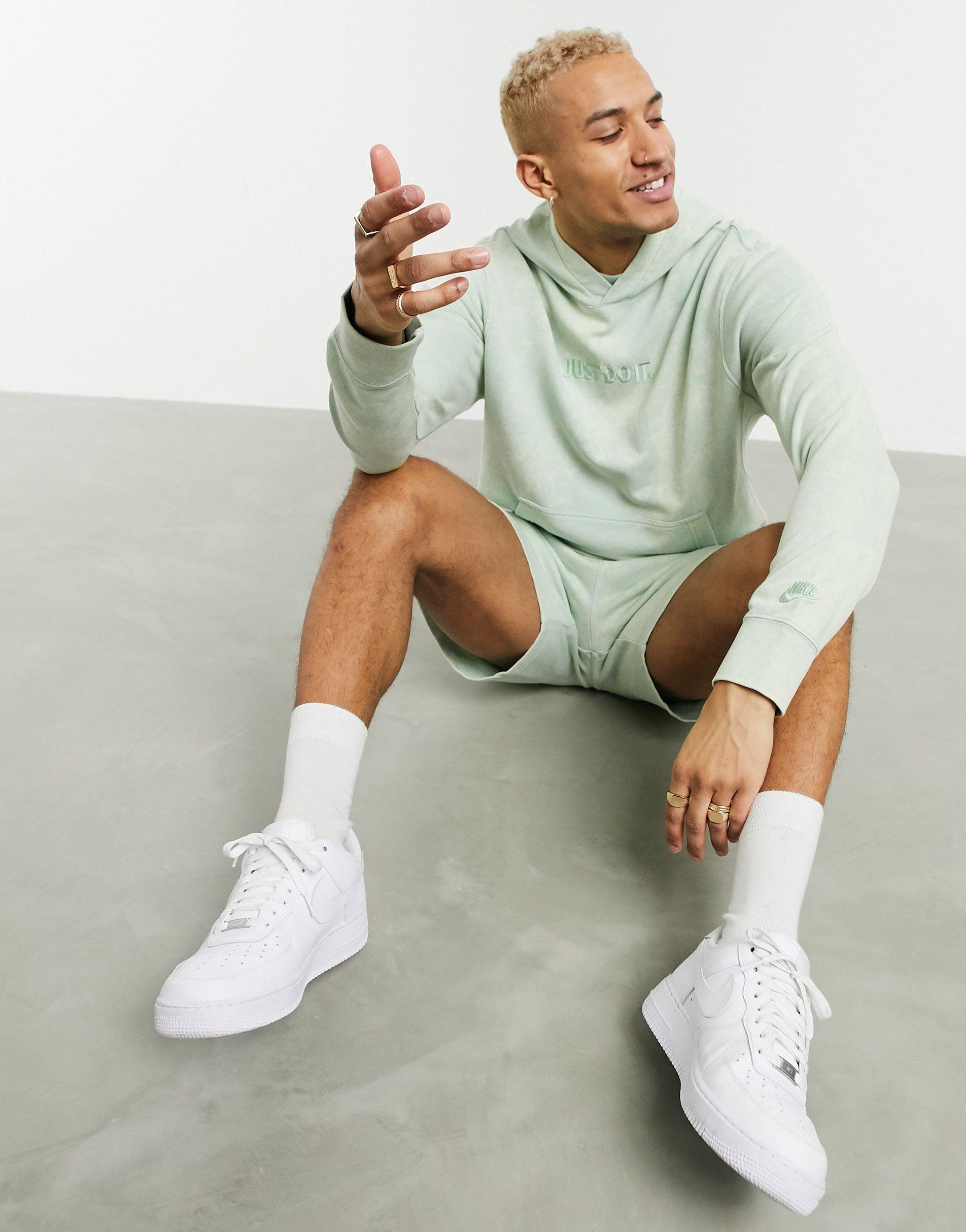 Nike Just Do It Washed Hoodie in Green for Men | Lyst UK