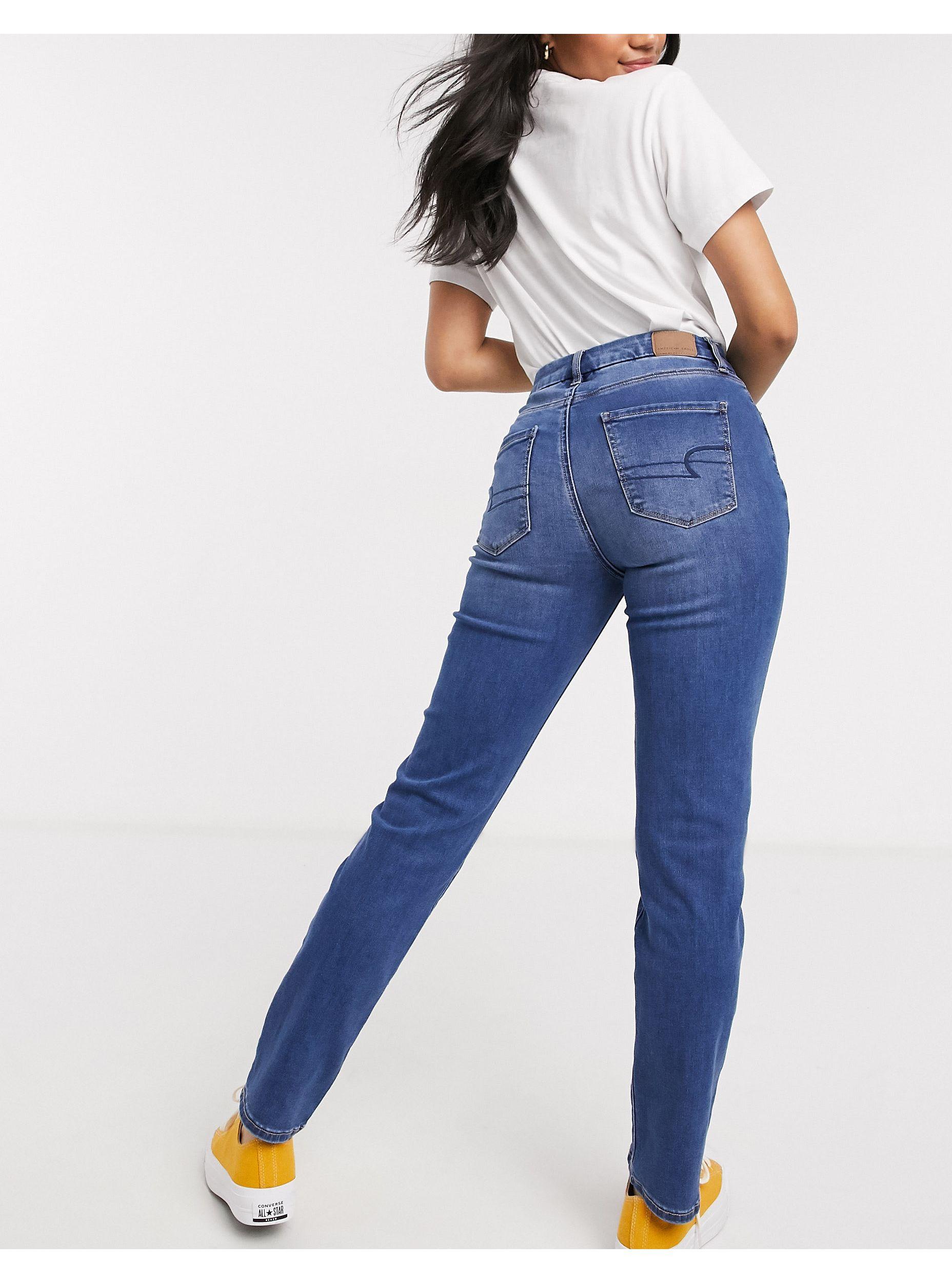 American Eagle Curvy High Rise Skinny Jeans in Blue | Lyst