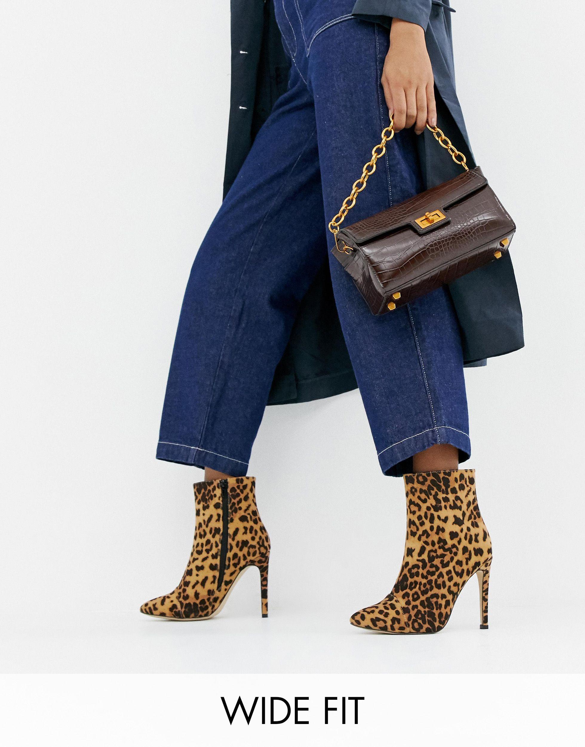 wide fit blue ankle boots