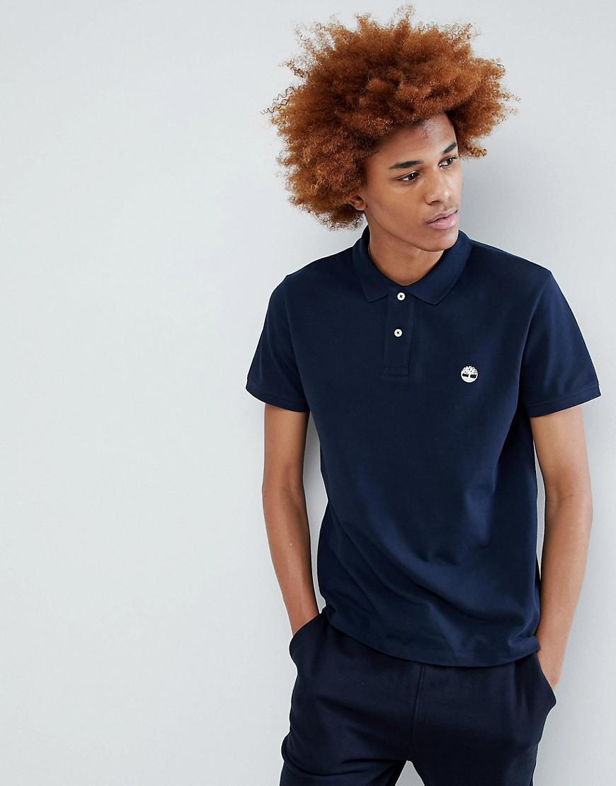 Polo en pique avec logo arbre Timberland pour homme en coloris Bleu Lyst