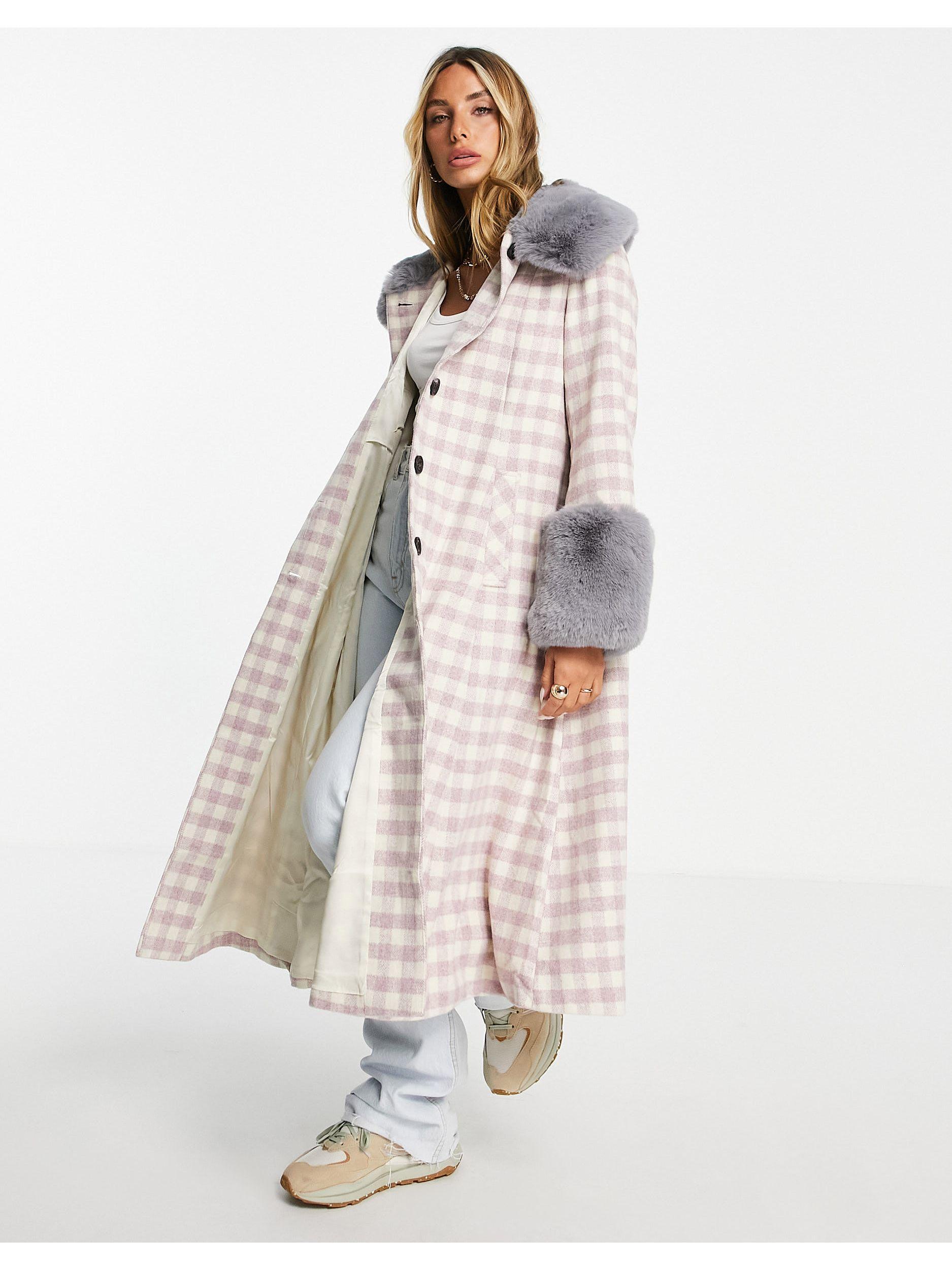 Whistles check coat sale