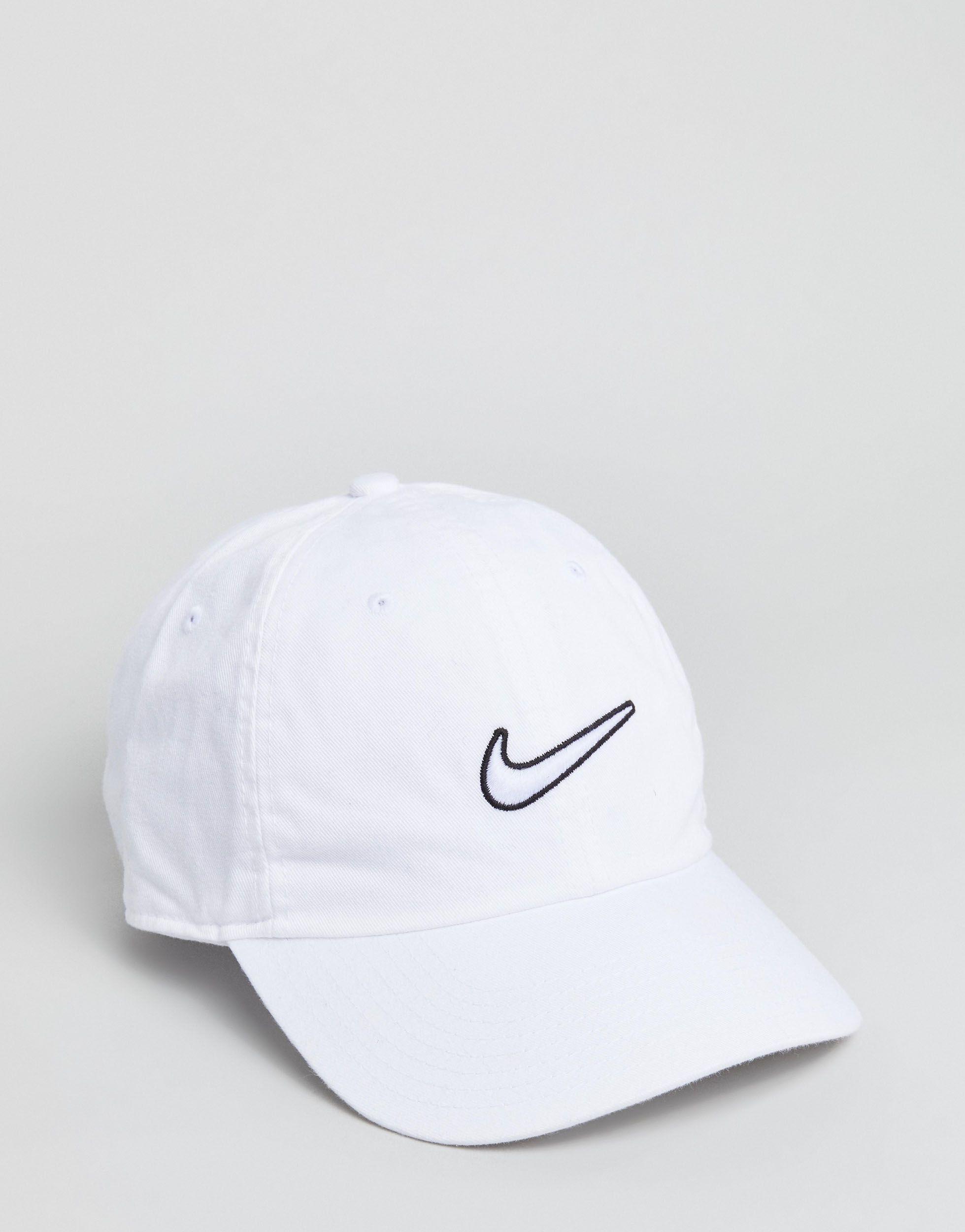 Nike H86 Swoosh Washed Cap in White for Men | Lyst