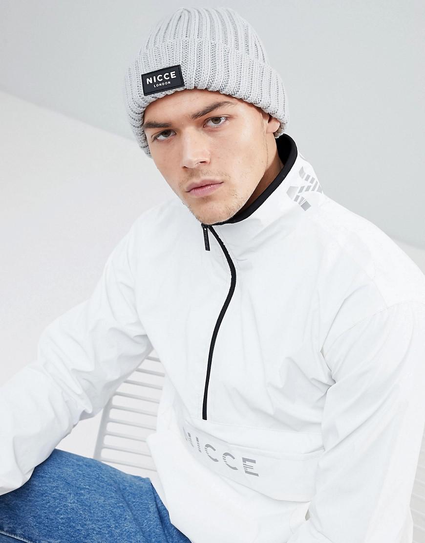 Nicce London Grey Arlo Beanie in Gray 