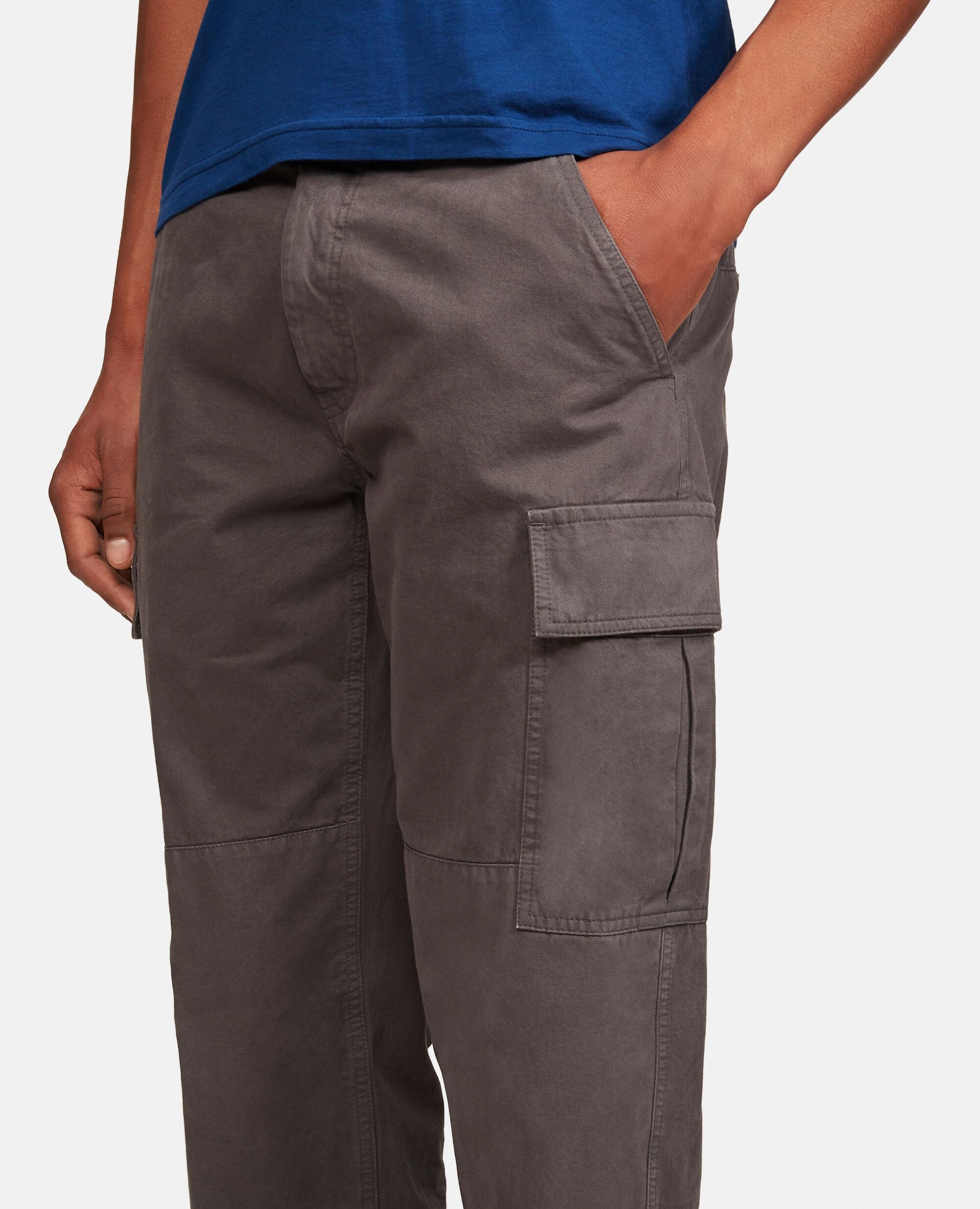 Aspesi Trousers - Cargo Trousers In Heavyweight Cotton Gabardine Grey ...