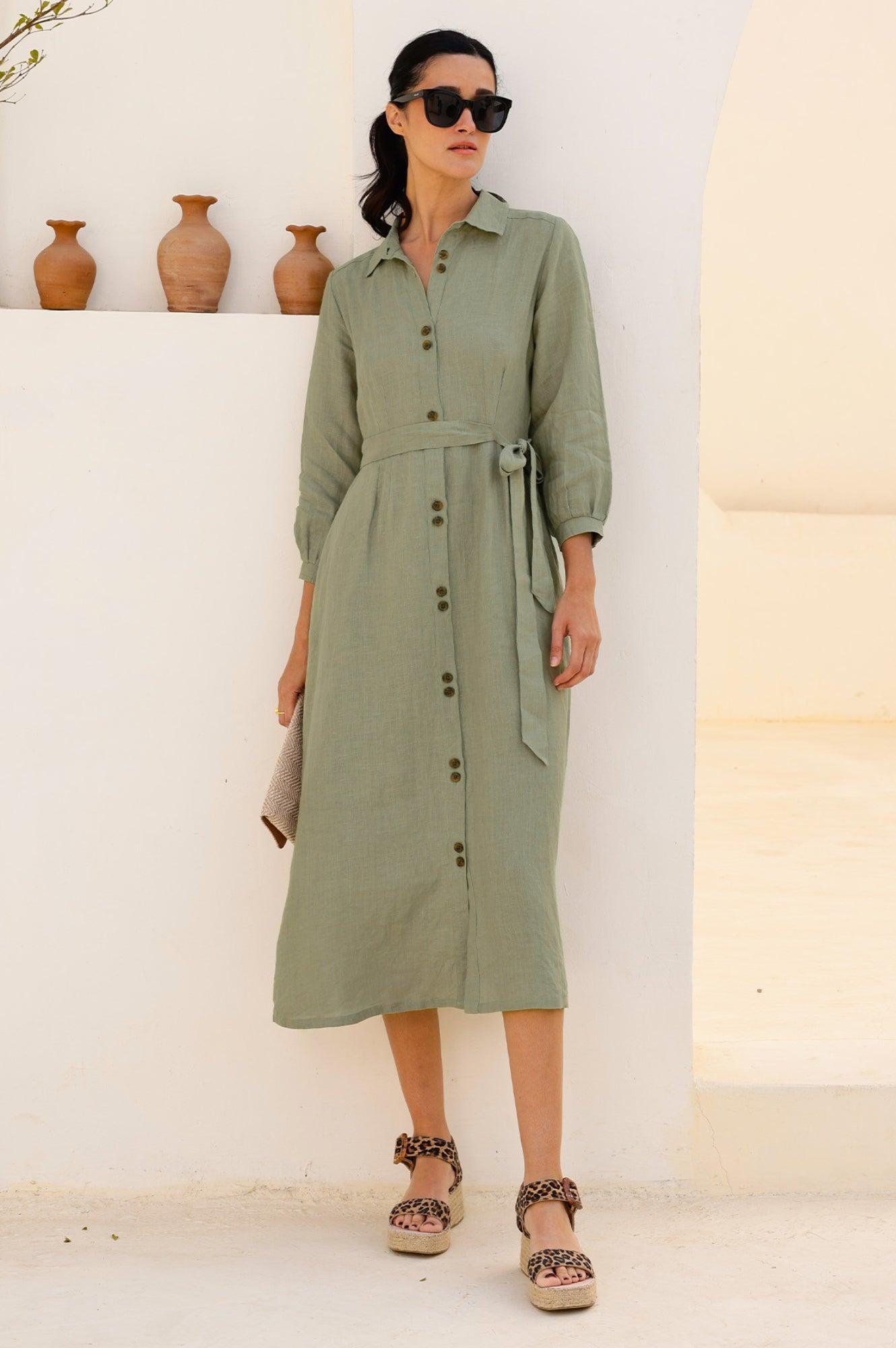 aspiga green dress Aspiga Victoria Satin Midi Dress, Emerald Green, XXS