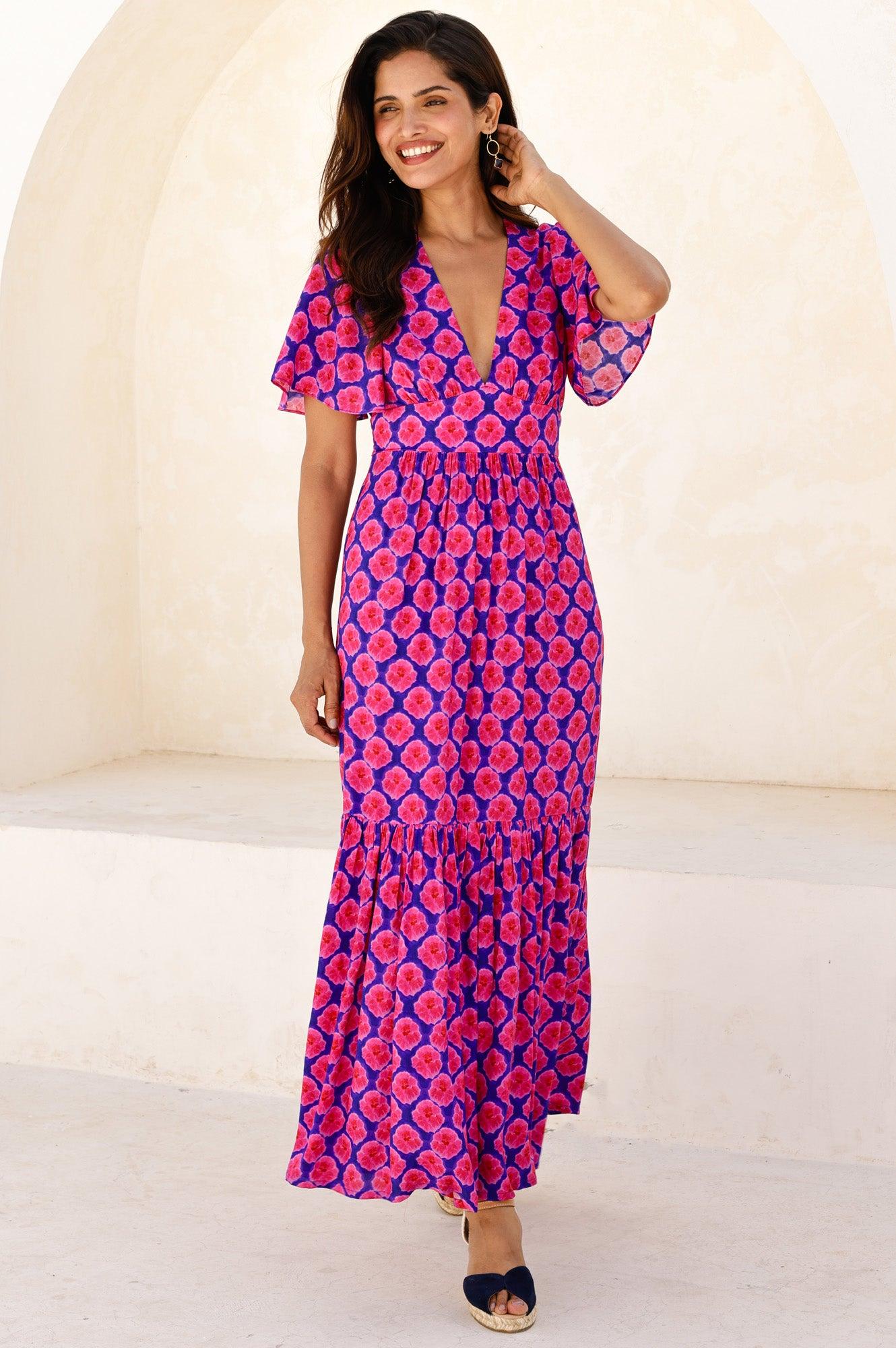 aspiga pink dress Buy Aspiga Pink Mara Cotton Dress from Next USA