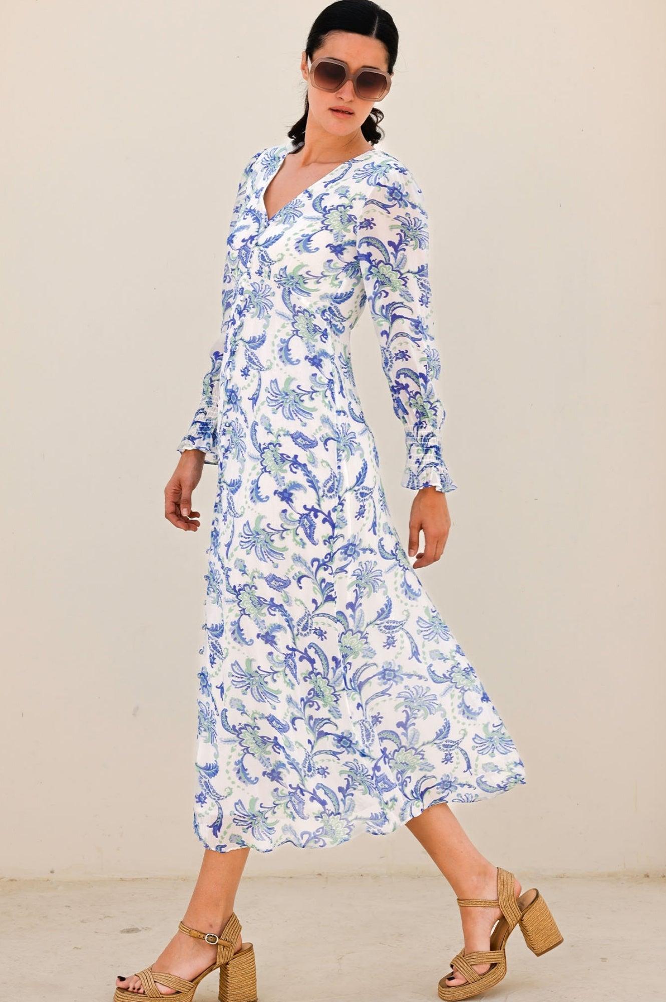 Designer Blue Summer Wedding Guest Dresses for Women | Lyst UK