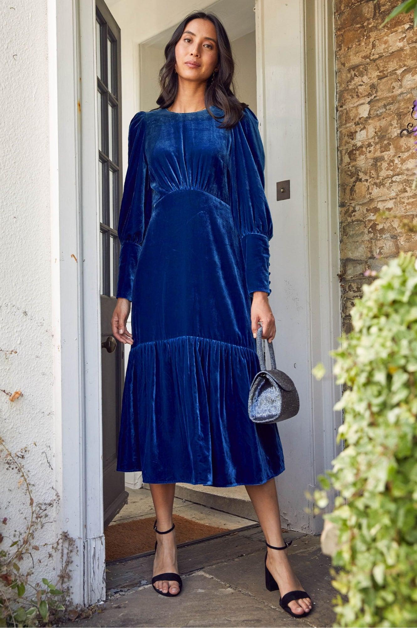 green and blue floral maxi dress Thats So Fetch | Erika Maxi Dress | Green Floral main image 1