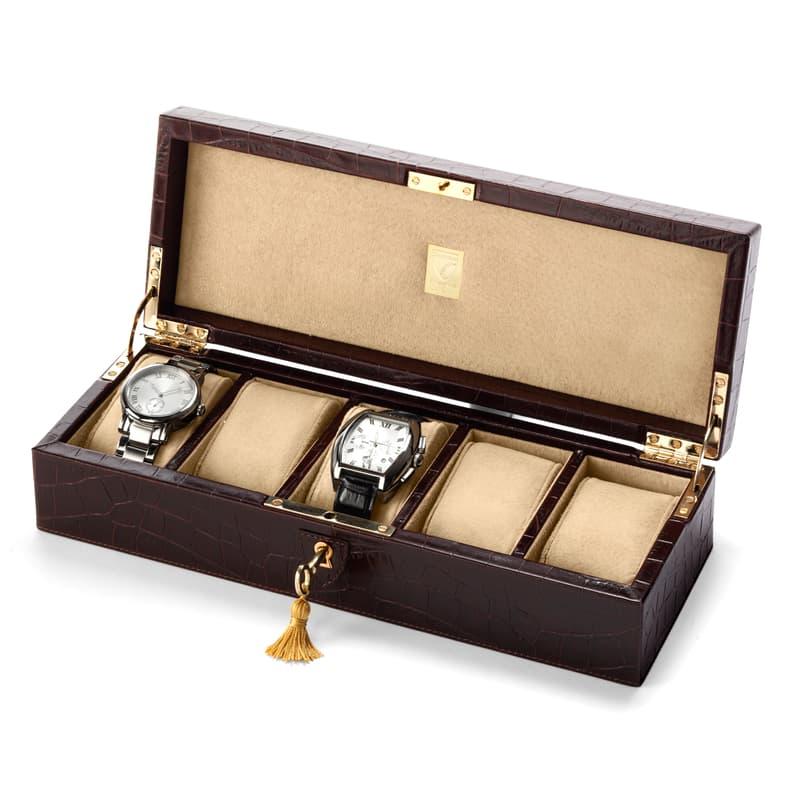 Aspinal of London Five Piece Watch Box in Natural for Men Lyst UK