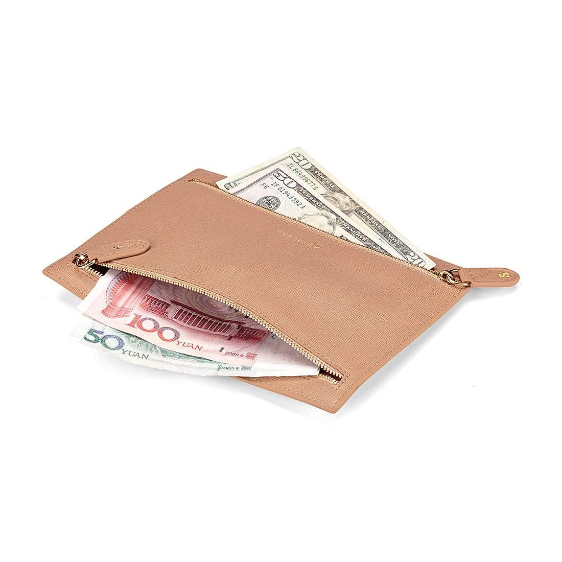 Aspinal of London Leather Multi Currency Wallet in Natural Lyst