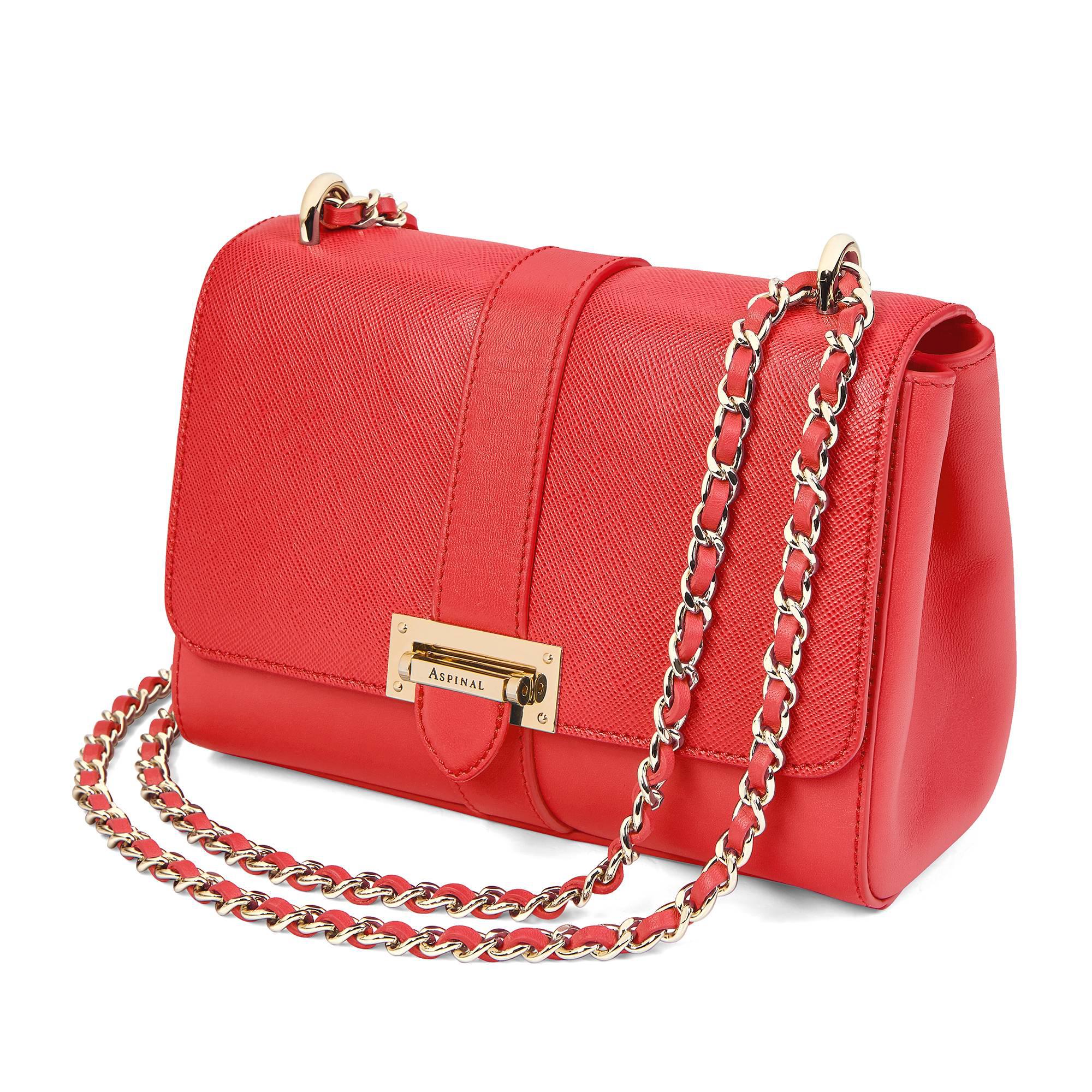 Aspinal of London Leather Micro Lottie Bag in Scarlet (Red) - Lyst