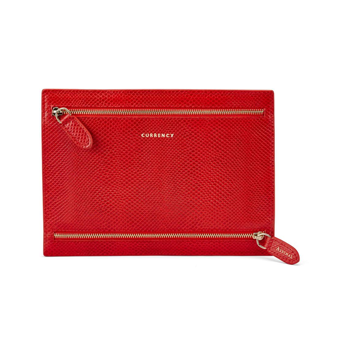 Aspinal of London Leather Multi Currency Wallet in Red Lyst