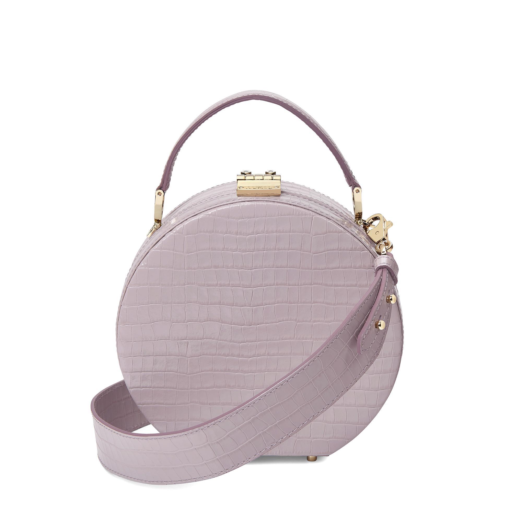 Aspinal of London Leather Mini Hat Box 