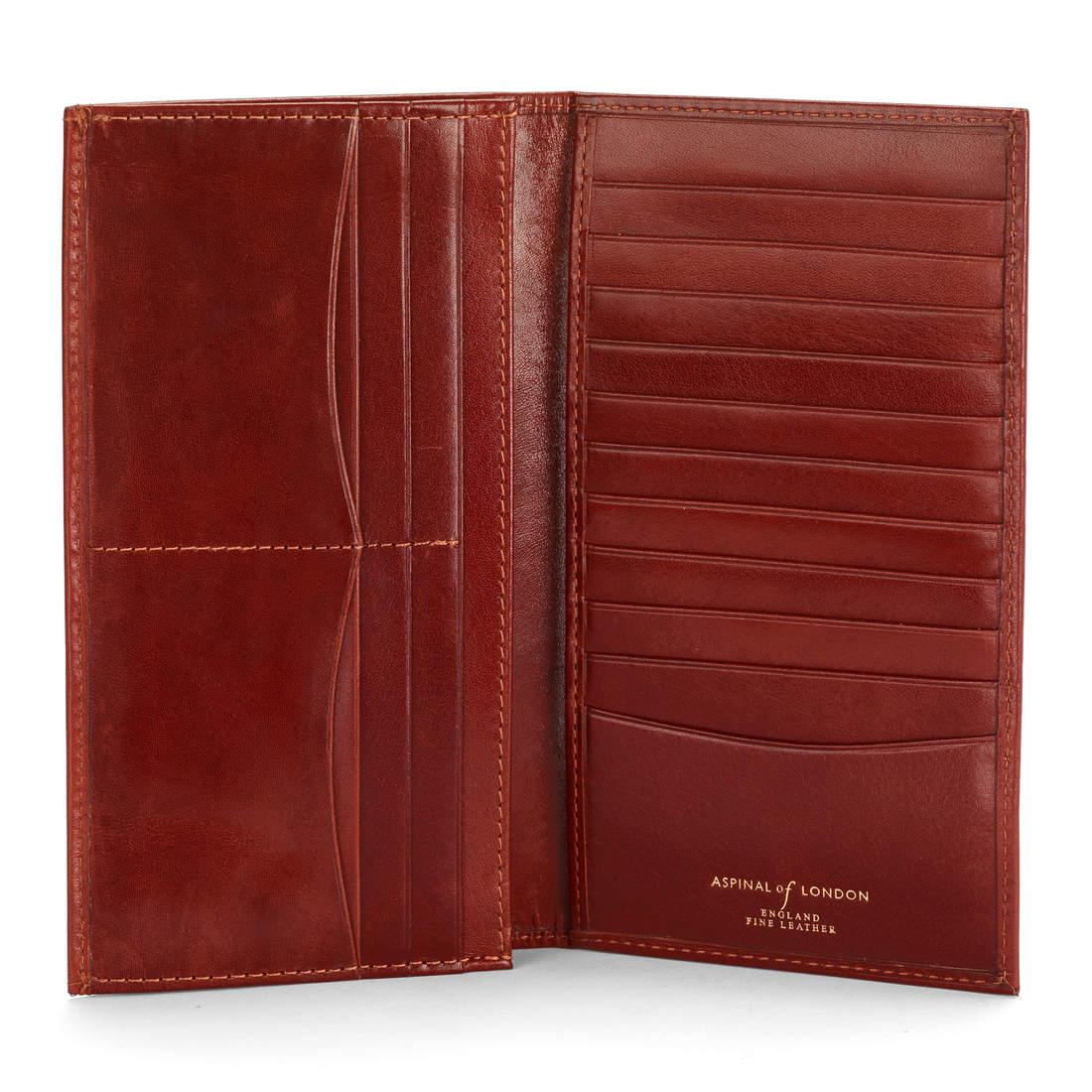 Aspinal of London Leather Front Pocket Wallet Large Breast Wallet In