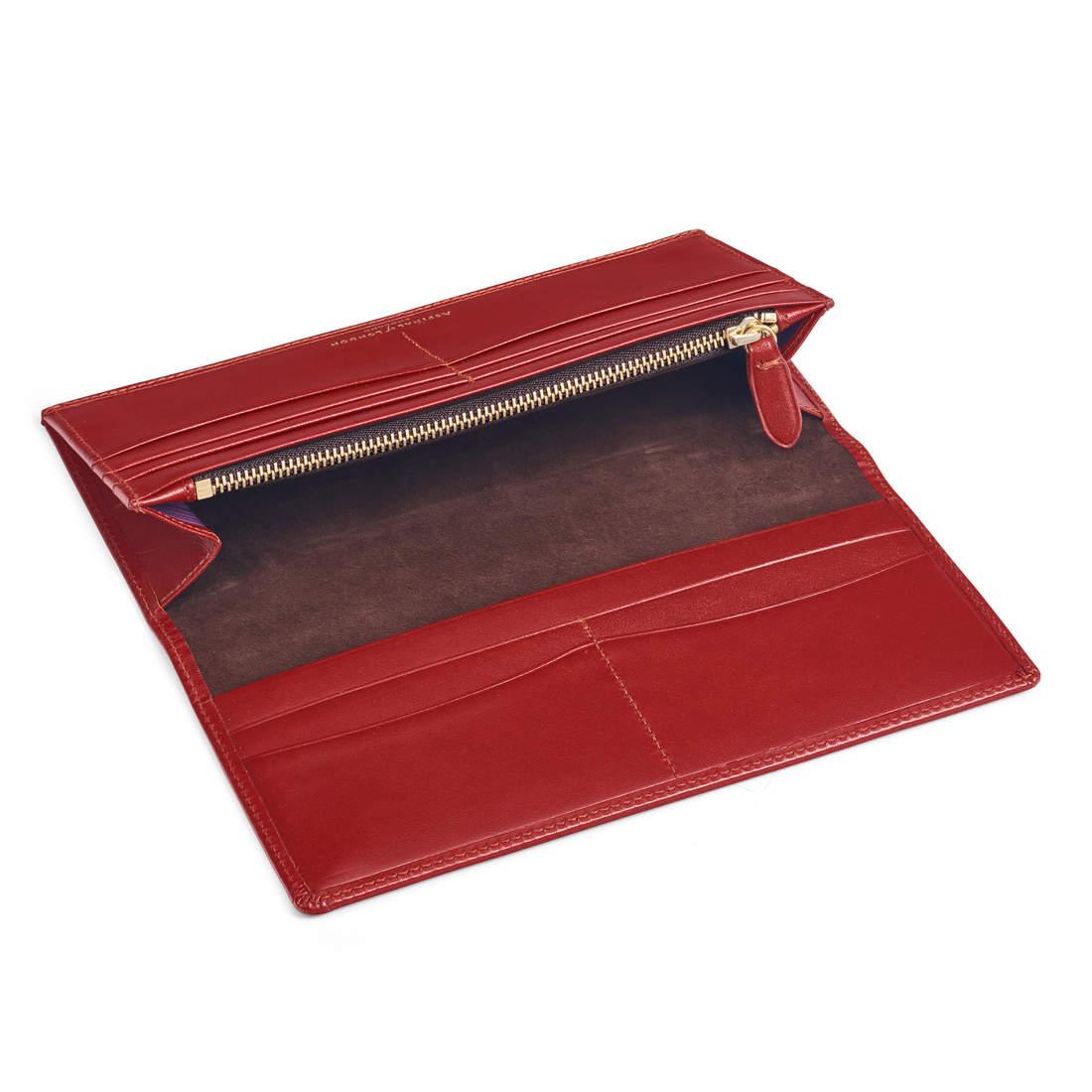 Aspinal of London 10 Card Slim Coat Wallet in Cognac (Red) - Lyst