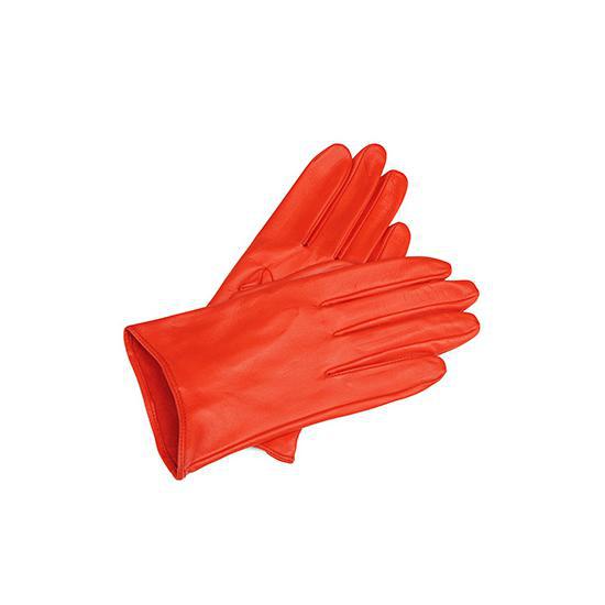 Aspinal of London Ladies Short Unlined Leather Gloves in Red - Lyst