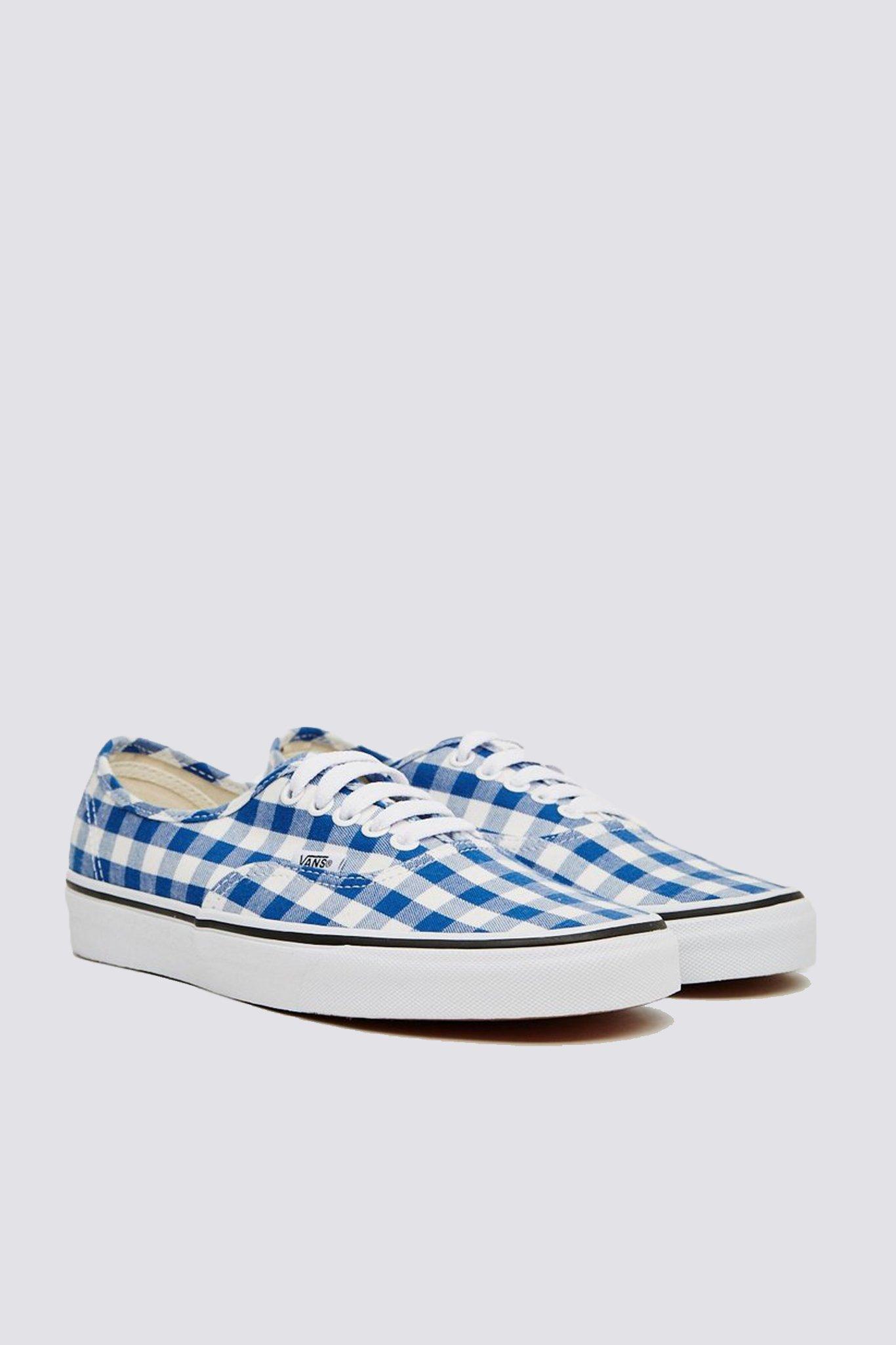 gingham vans blue