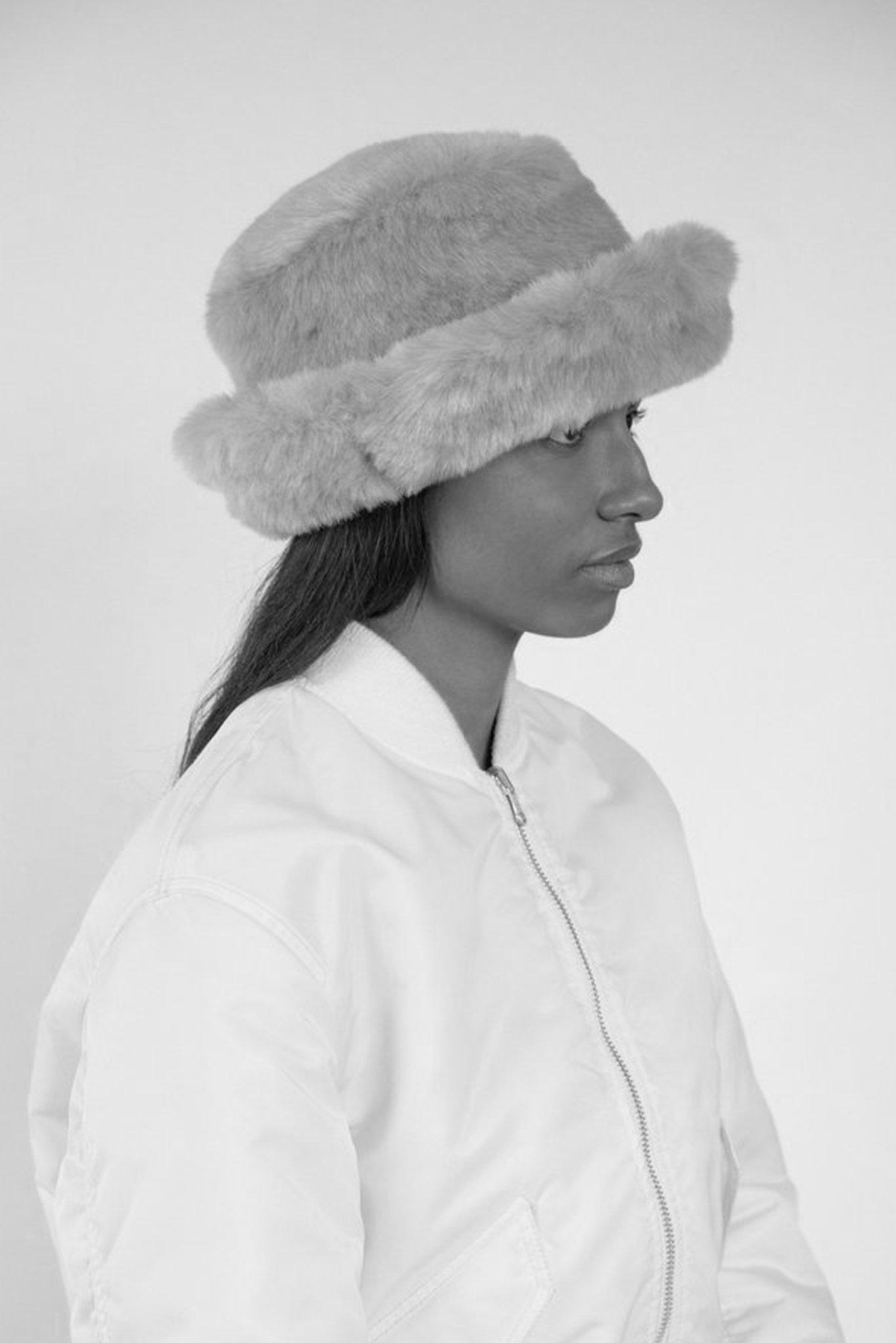 clyde fur bucket hat