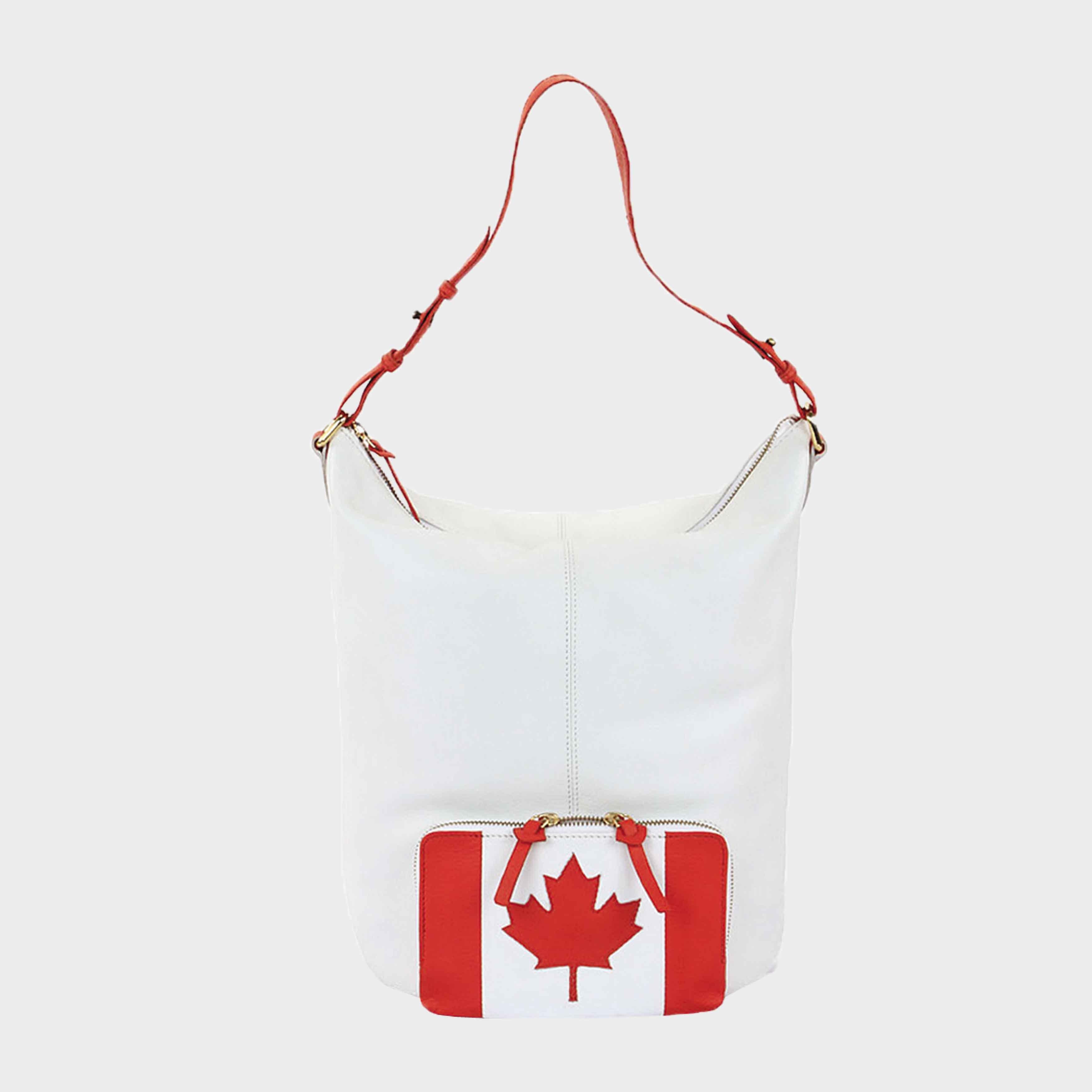 Assots London 'maple' White Canadian Flag Designer Leather Tote Bag Lyst
