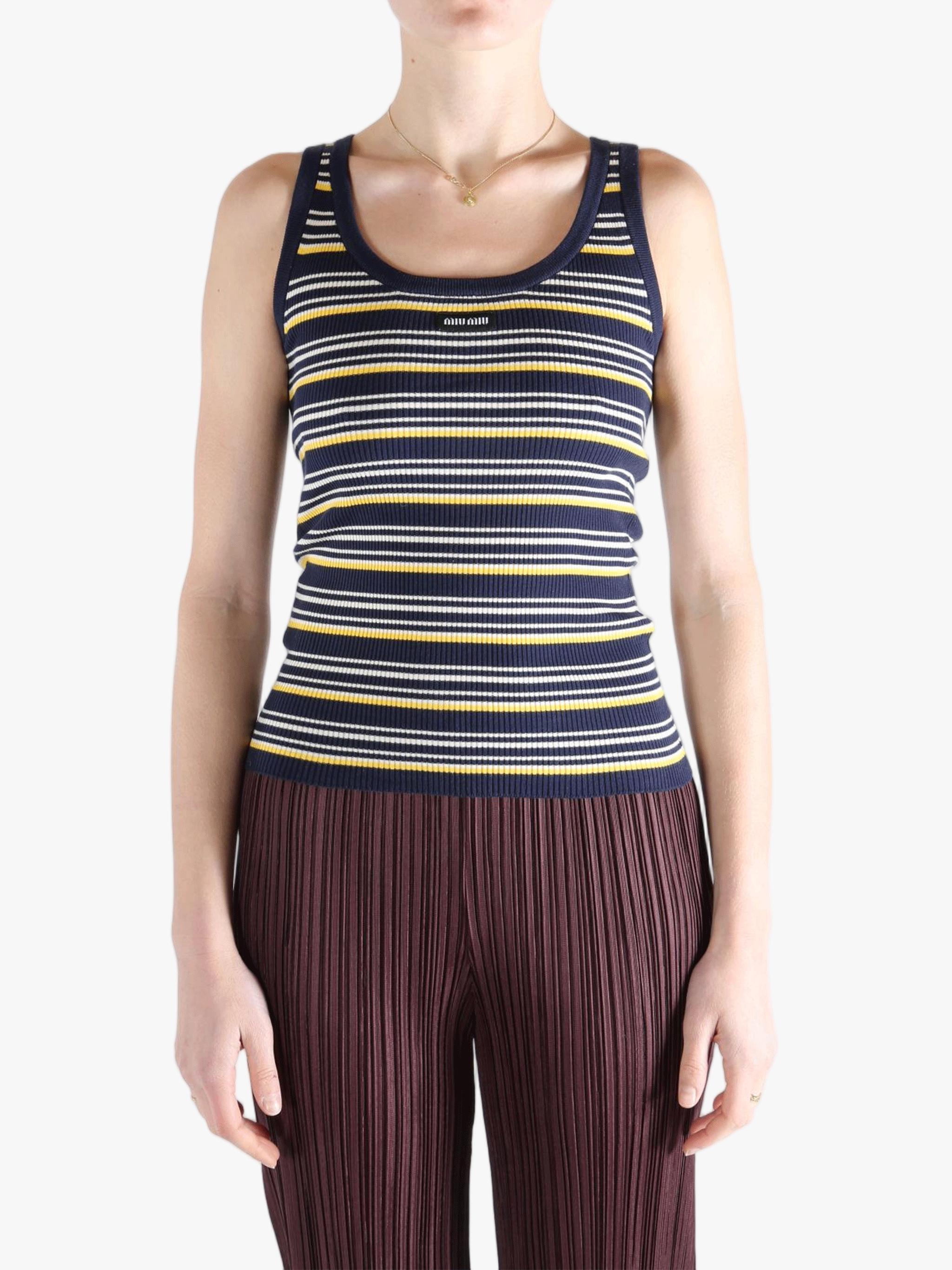 Miu Miu Sleeveless and tank tops for Women | Online Sale up to 33