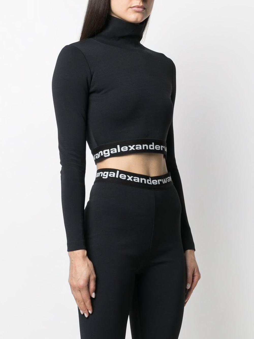long sleeve cropped turtleneck