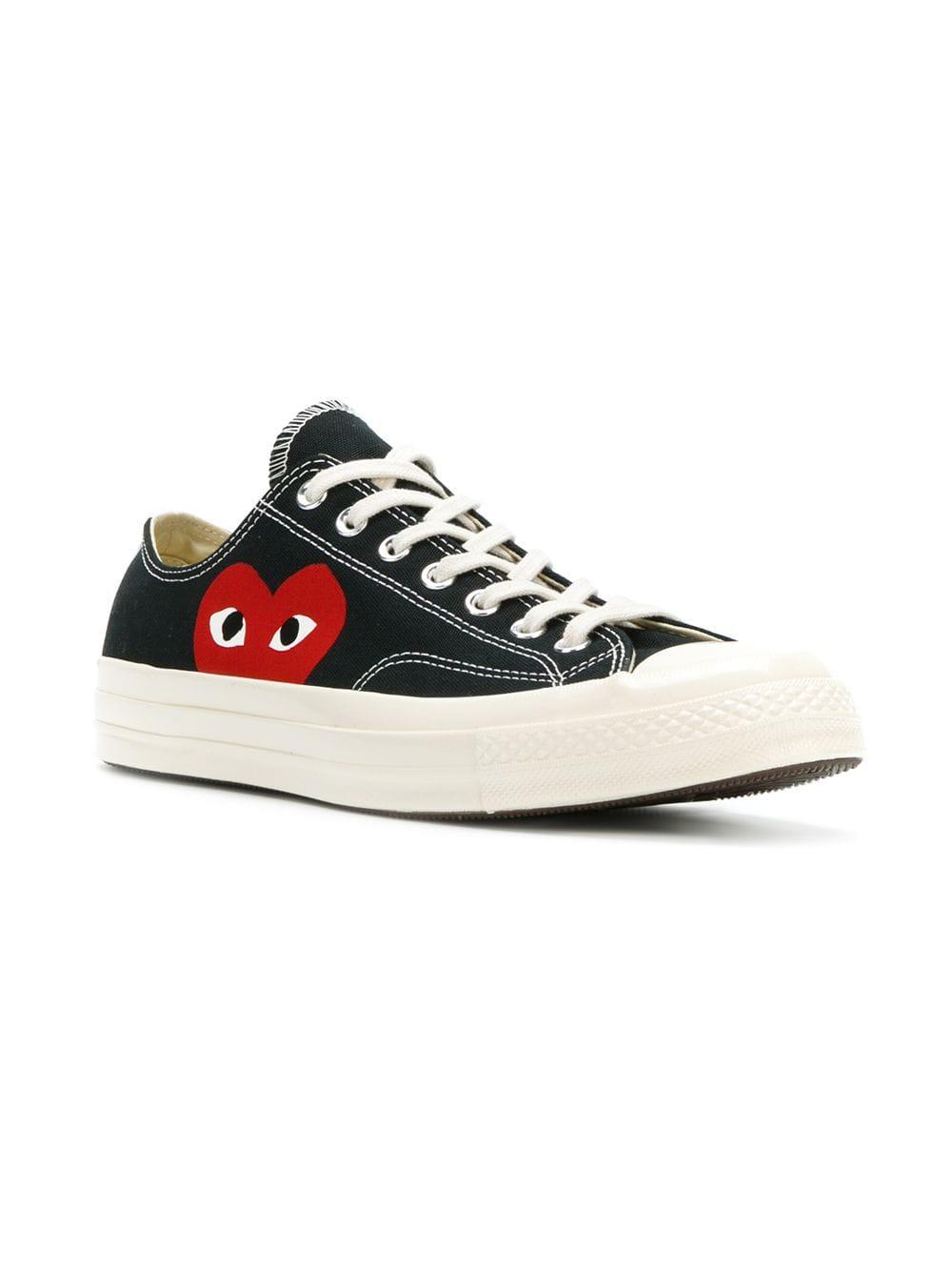 black cdg converse low