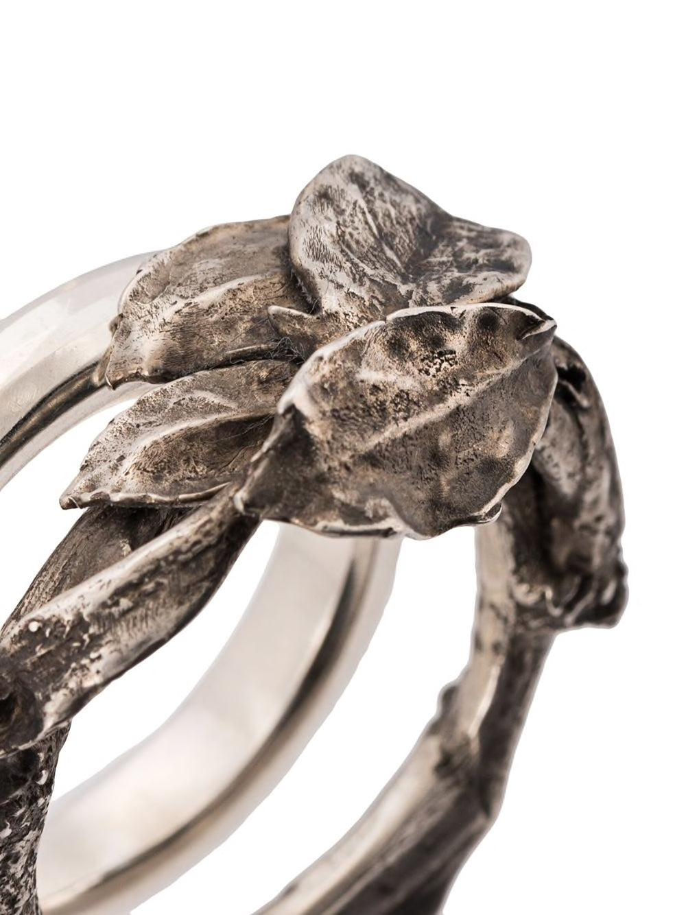 Werkstatt:münchen Double Leaf Ring in Metallic | Lyst