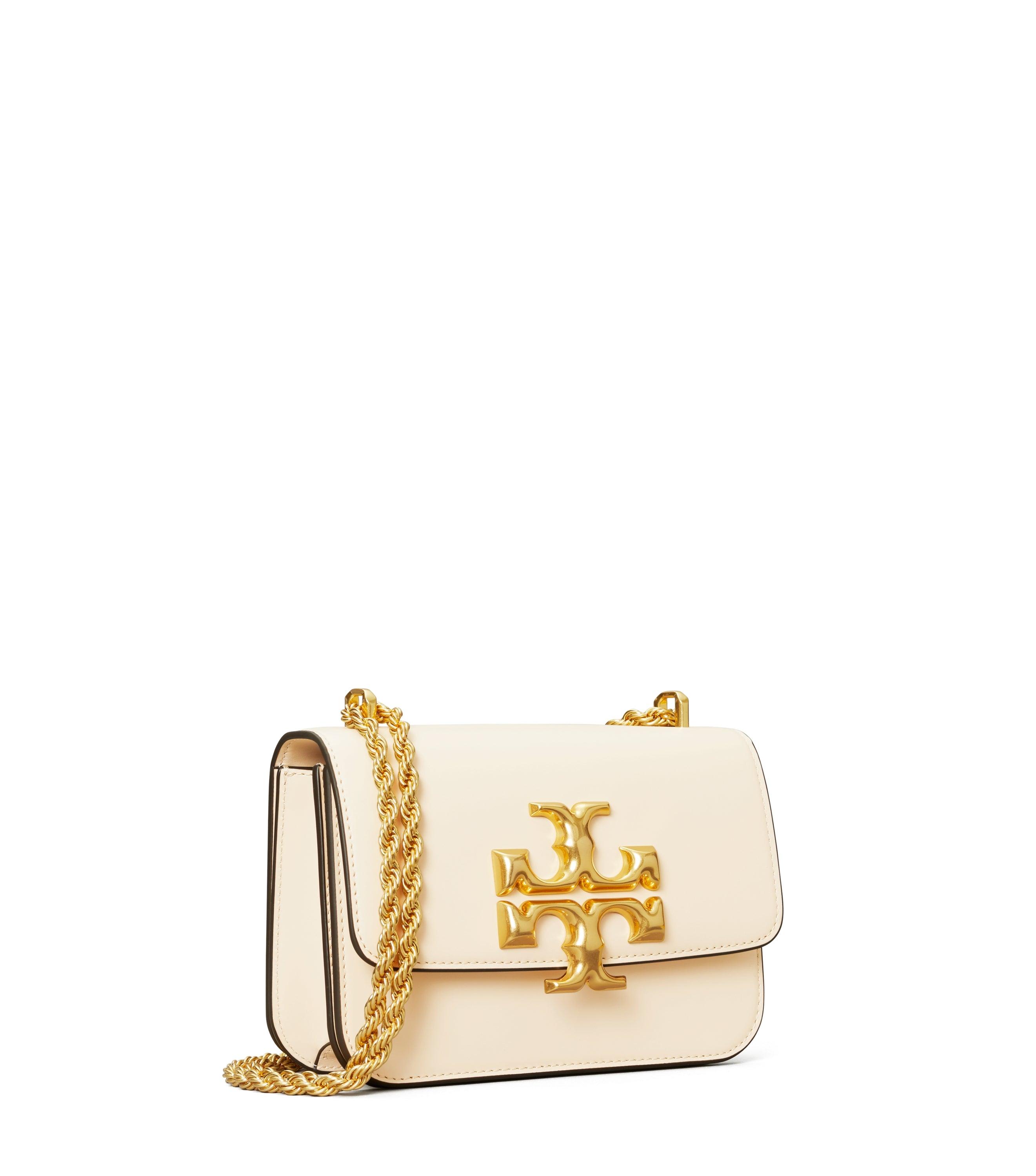 Tory Burch Eleanor Small Leather Shoulder Bag Cream