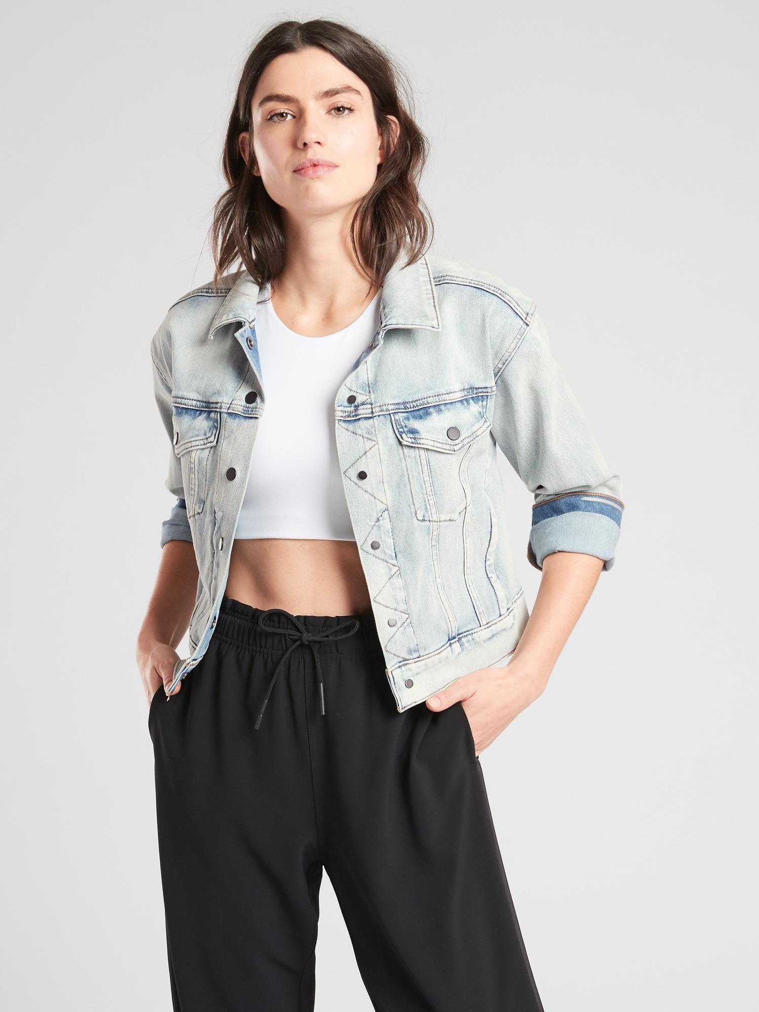 Athleta Double Time Denim Jacket in 