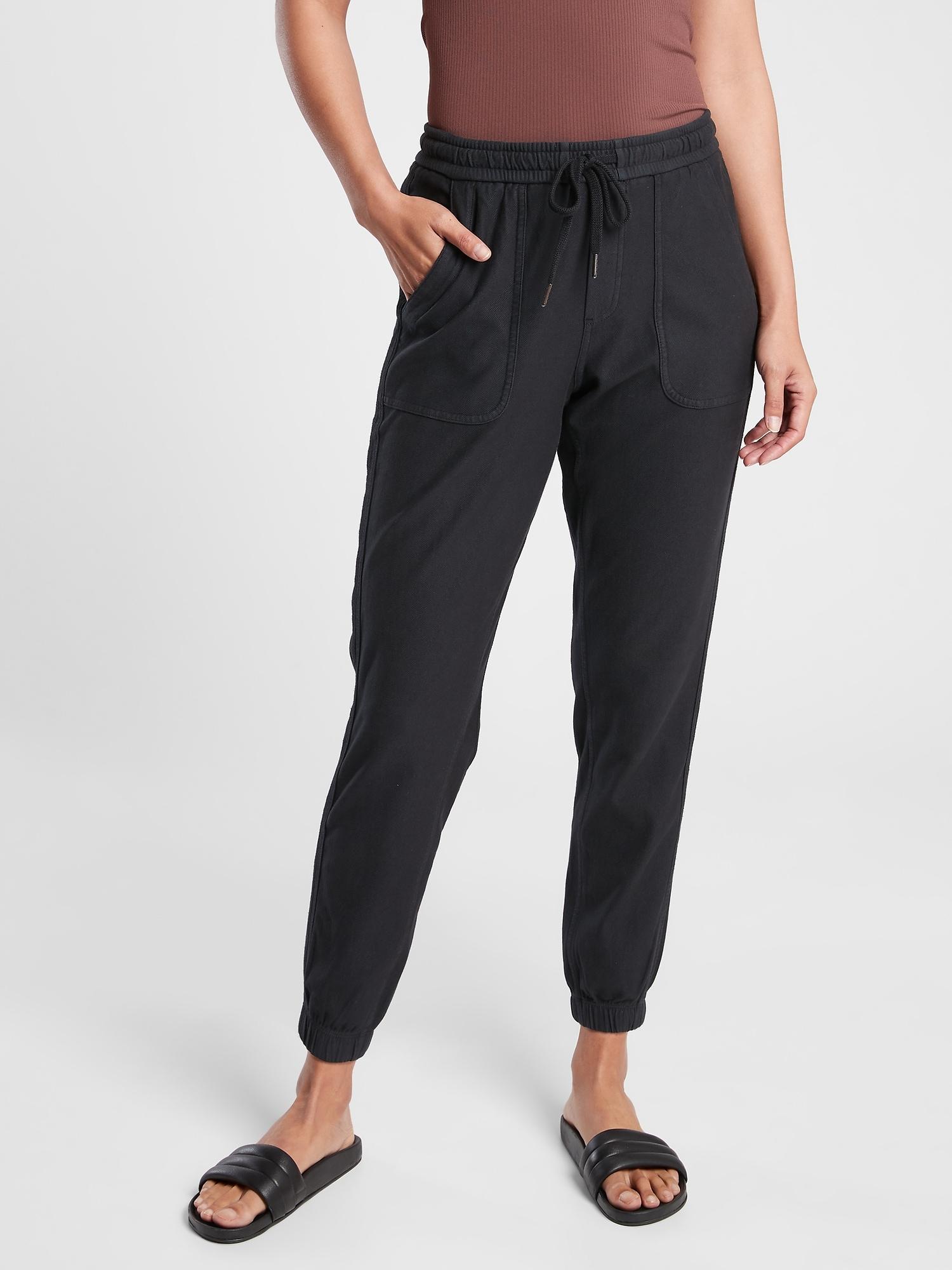 Athleta Cotton Farallon Jogger in Black - Lyst