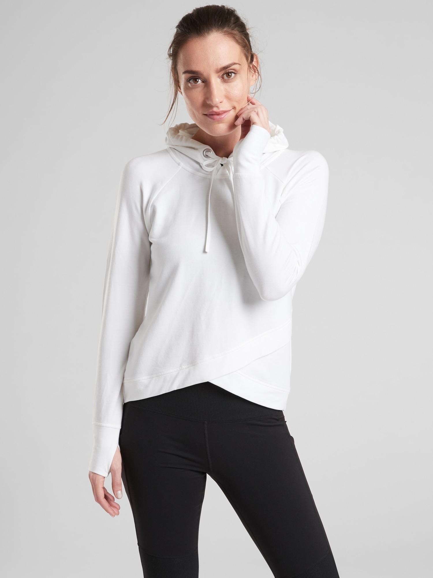 athleta criss cross back hoodie