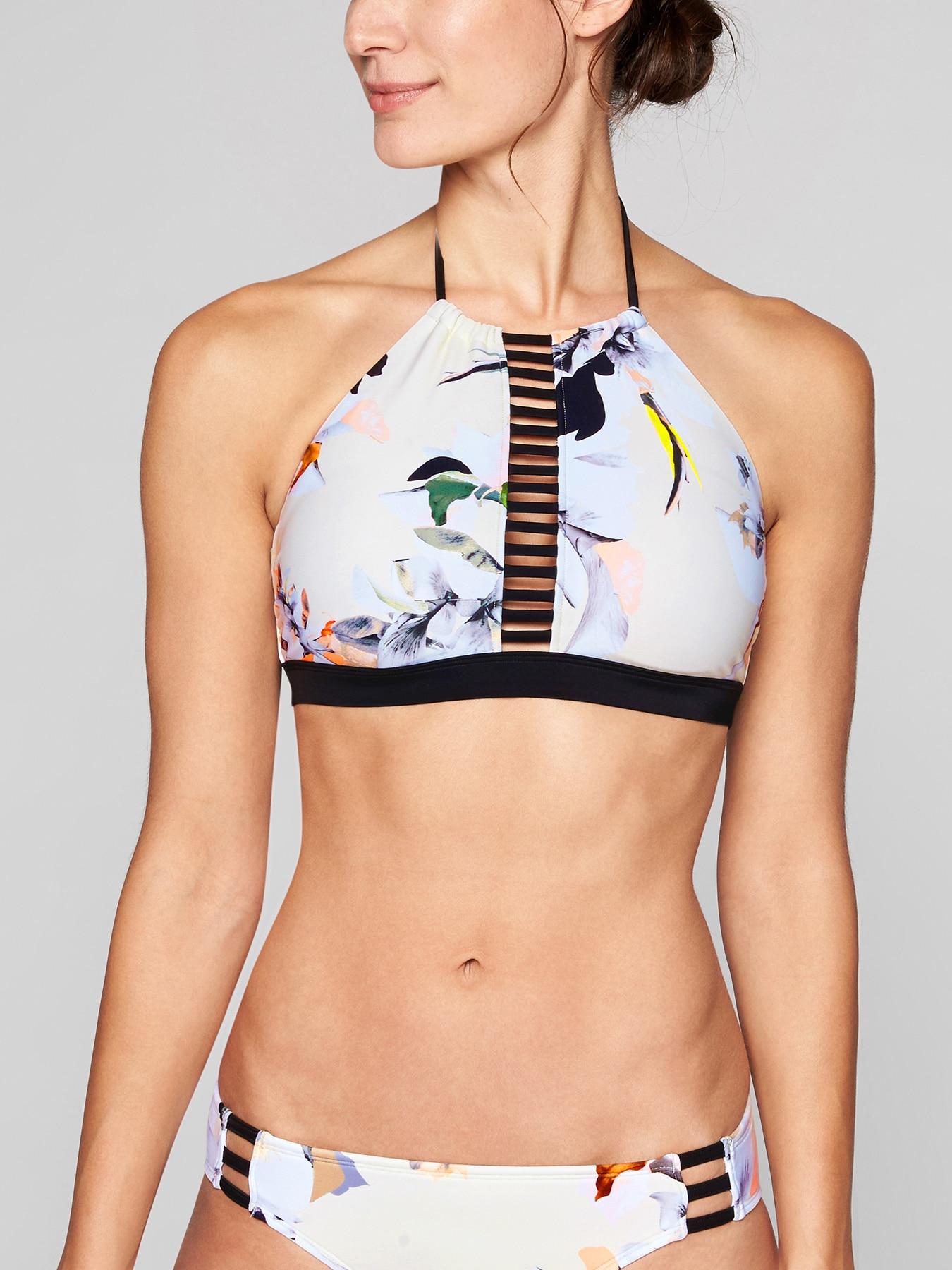 athleta high neck bikini top