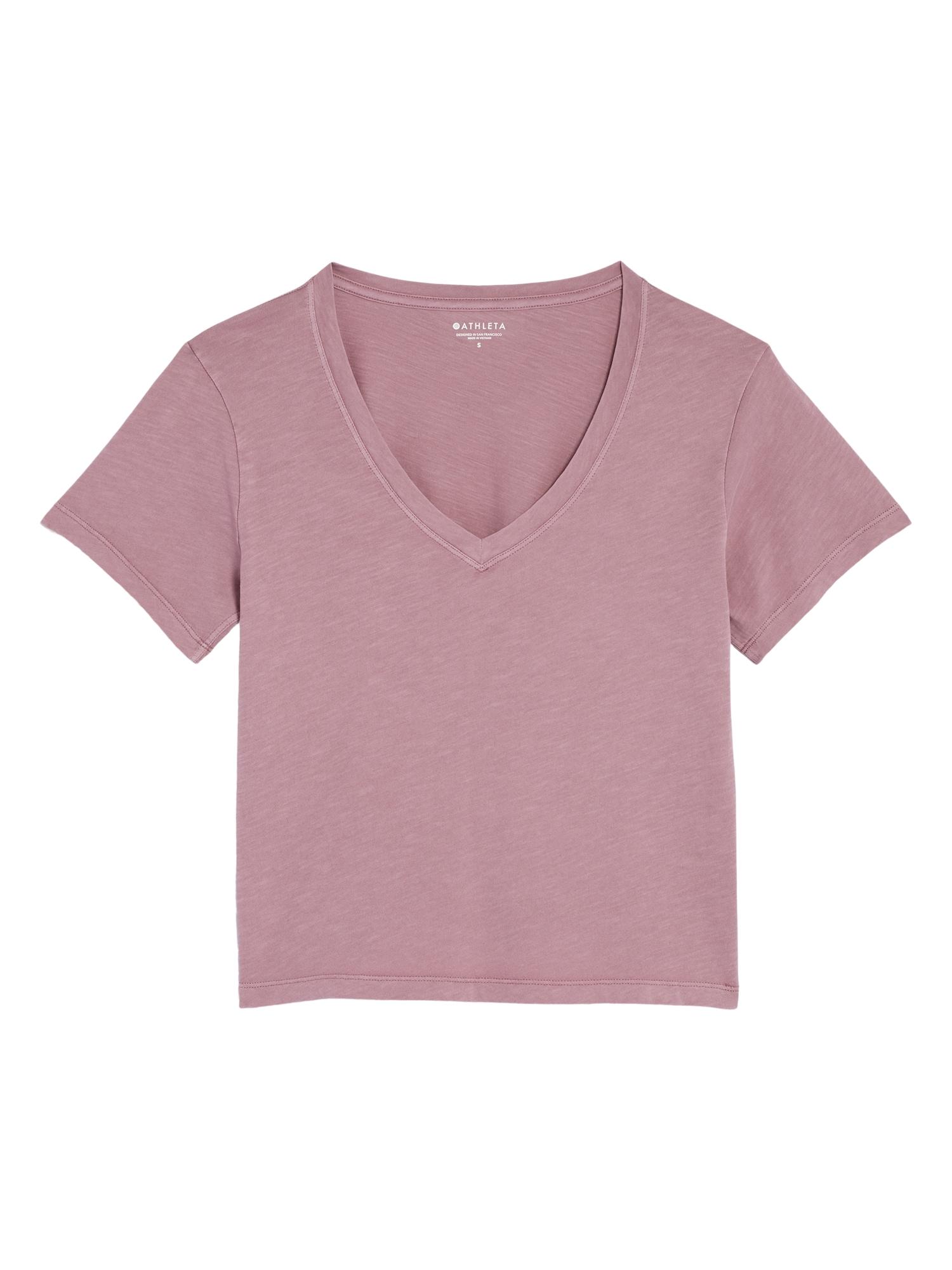 Athleta Cotton Organic Daily Crop V 