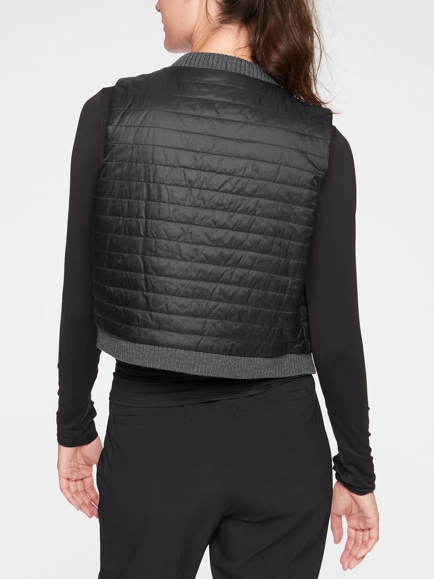athleta black vest