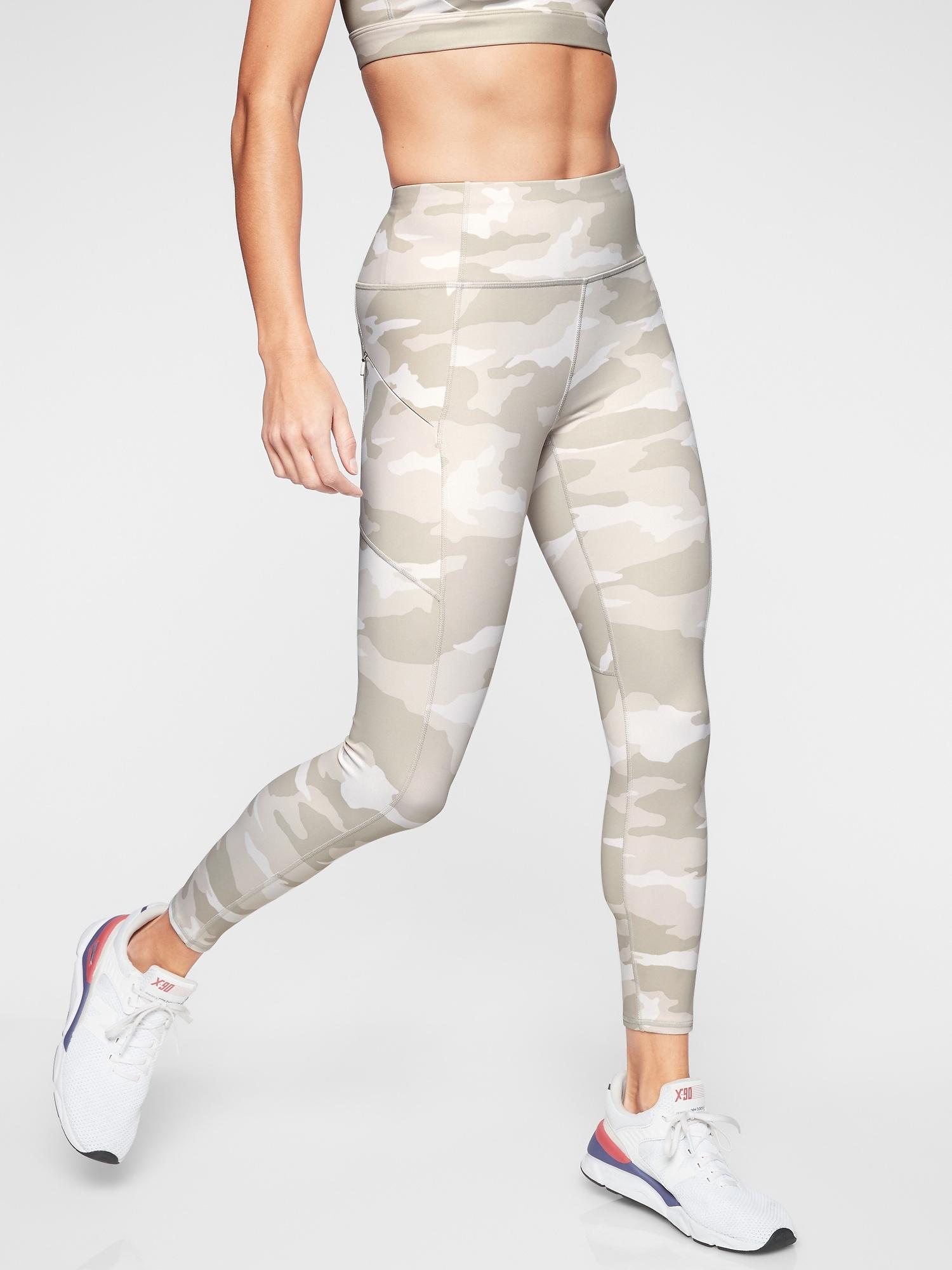 Athleta Synthetic Camo Contender 7/8 Tight In Powerlift in White - Lyst