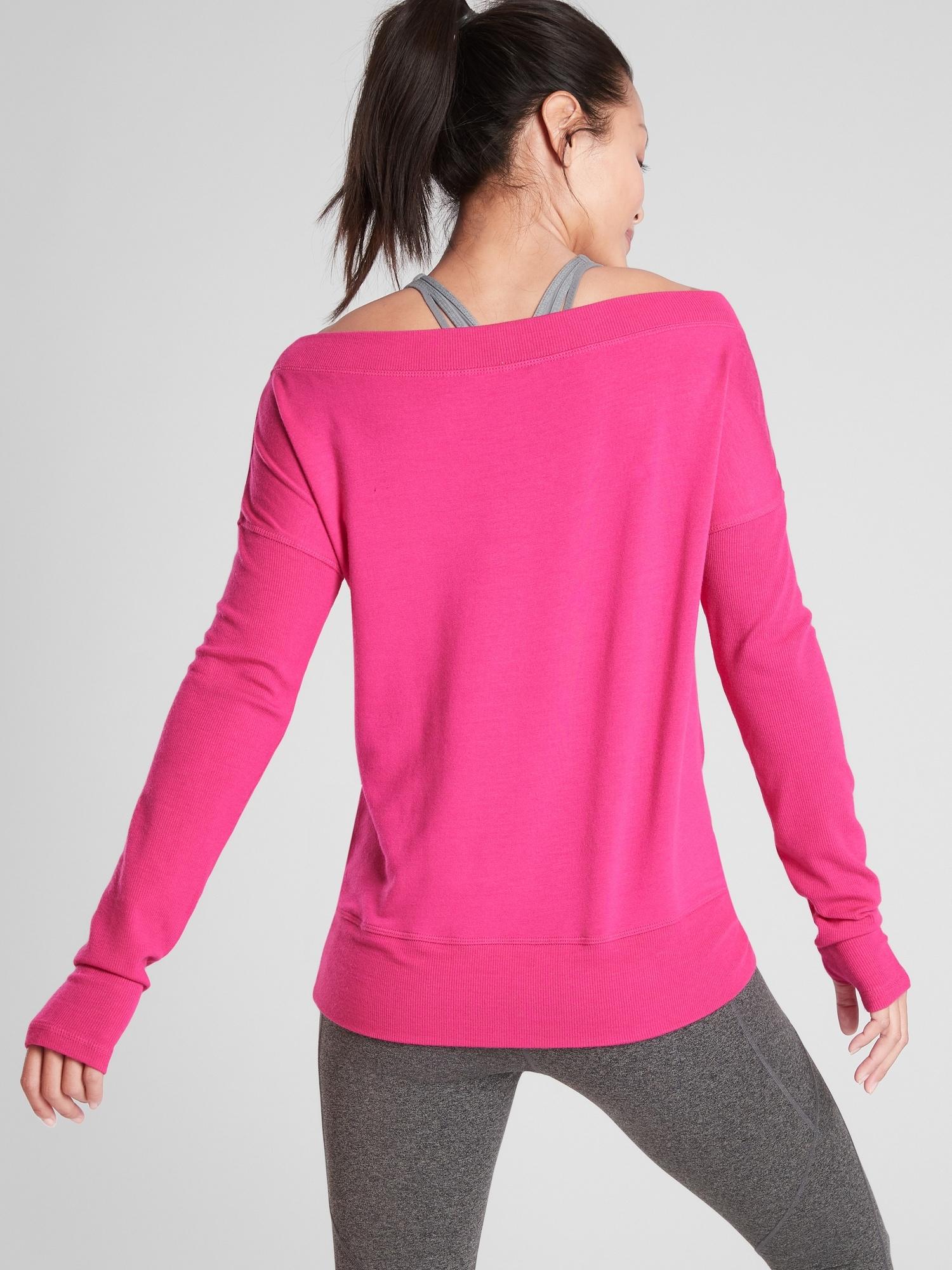 Athleta Studio Barre Sweatshirt in Pink 