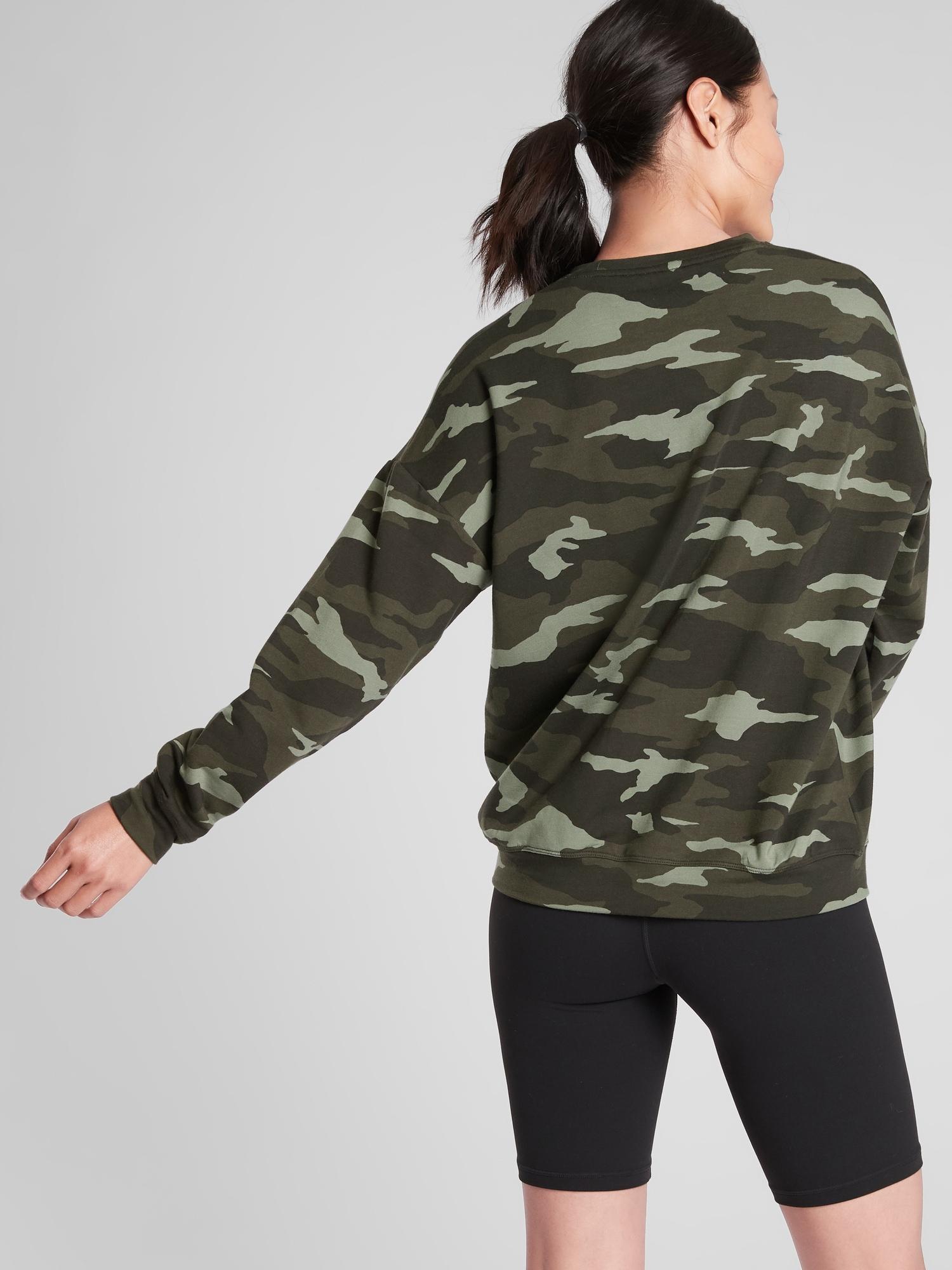 athleta camo sweater