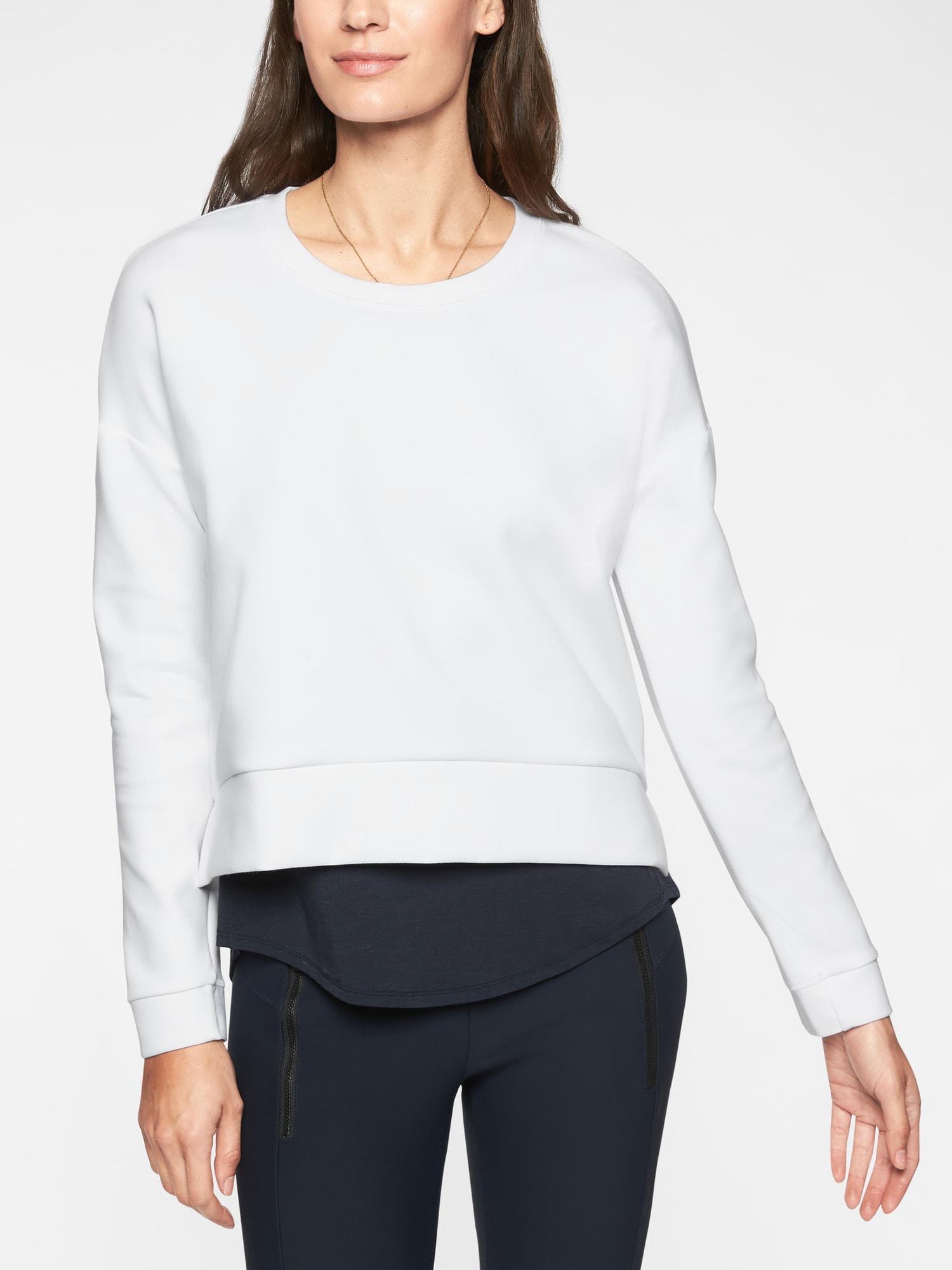 Athleta white sweatshirt Clearance