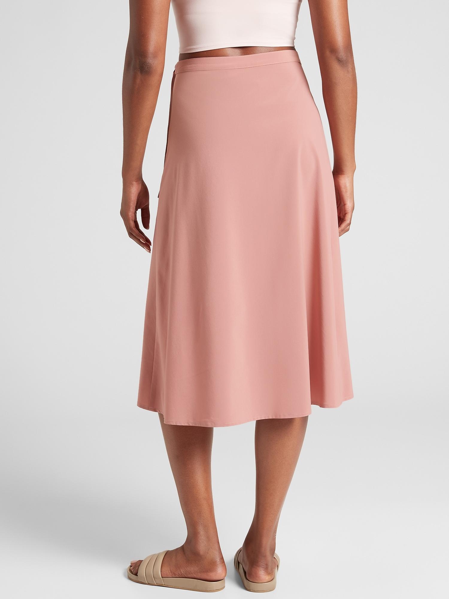 Athleta Grace Wrap Skirt in Pink | Lyst
