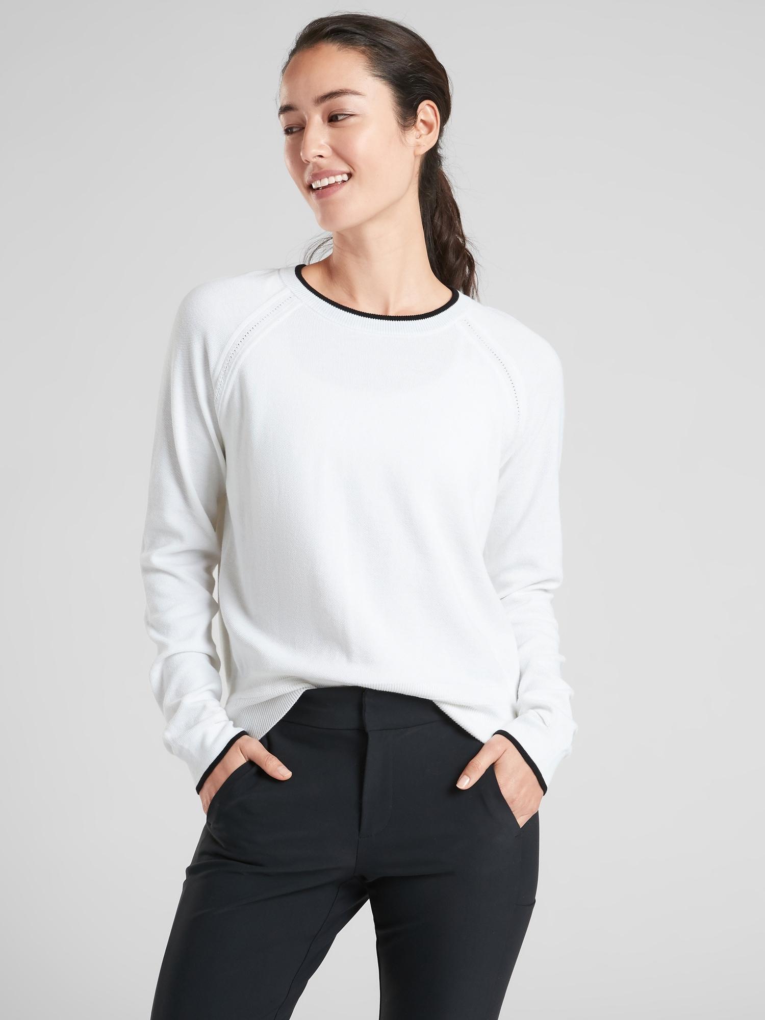 Athleta white sweater Clearance