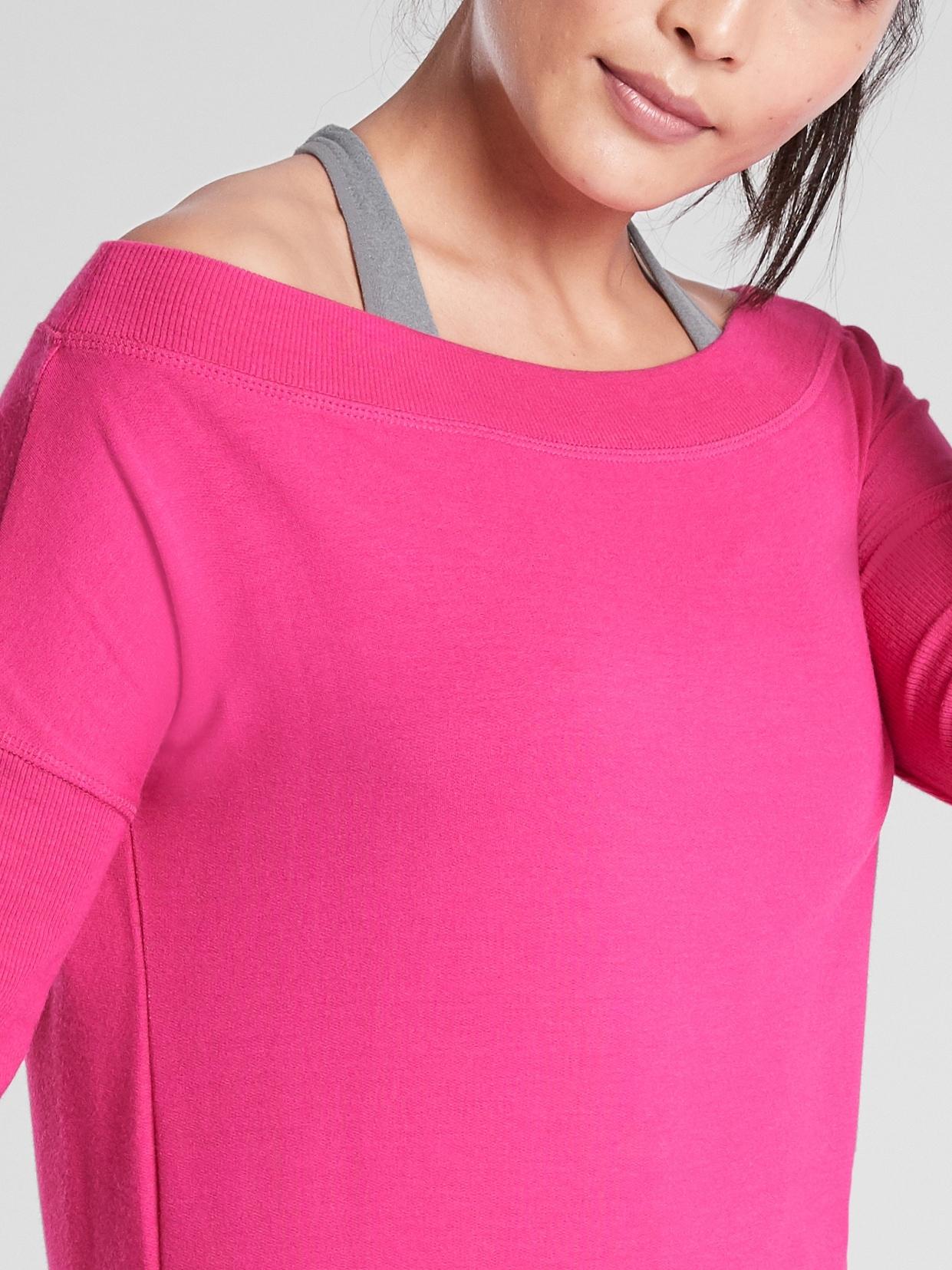 Athleta Studio Barre Sweatshirt in Pink 