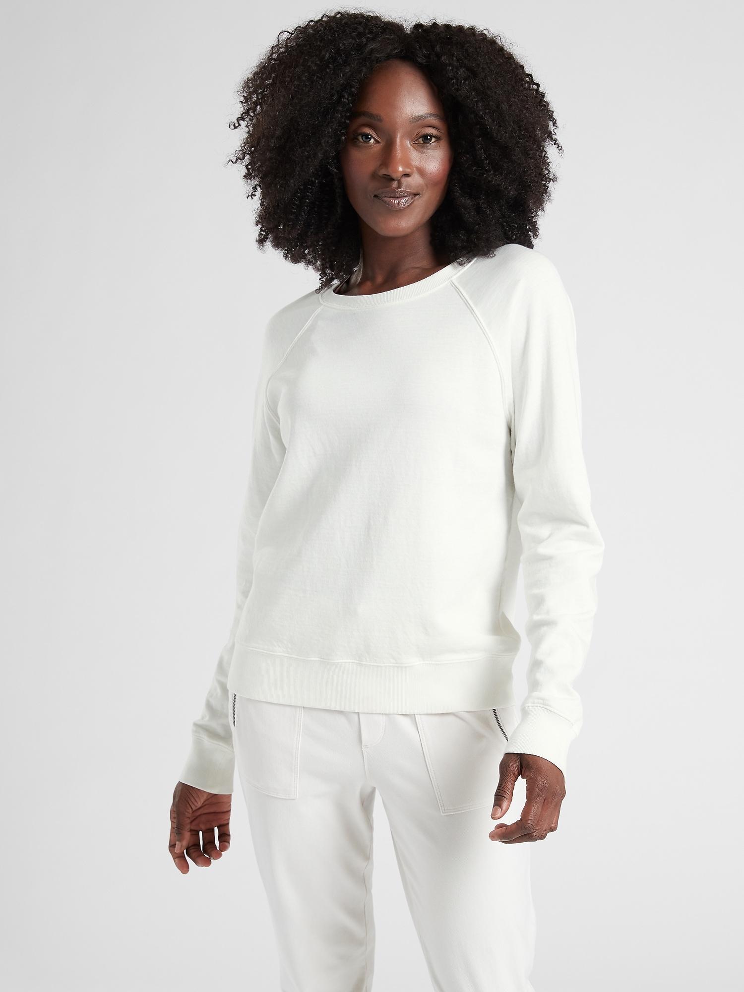 Athleta Cotton Sundown Sweatshirt in White - Save 13% - Lyst