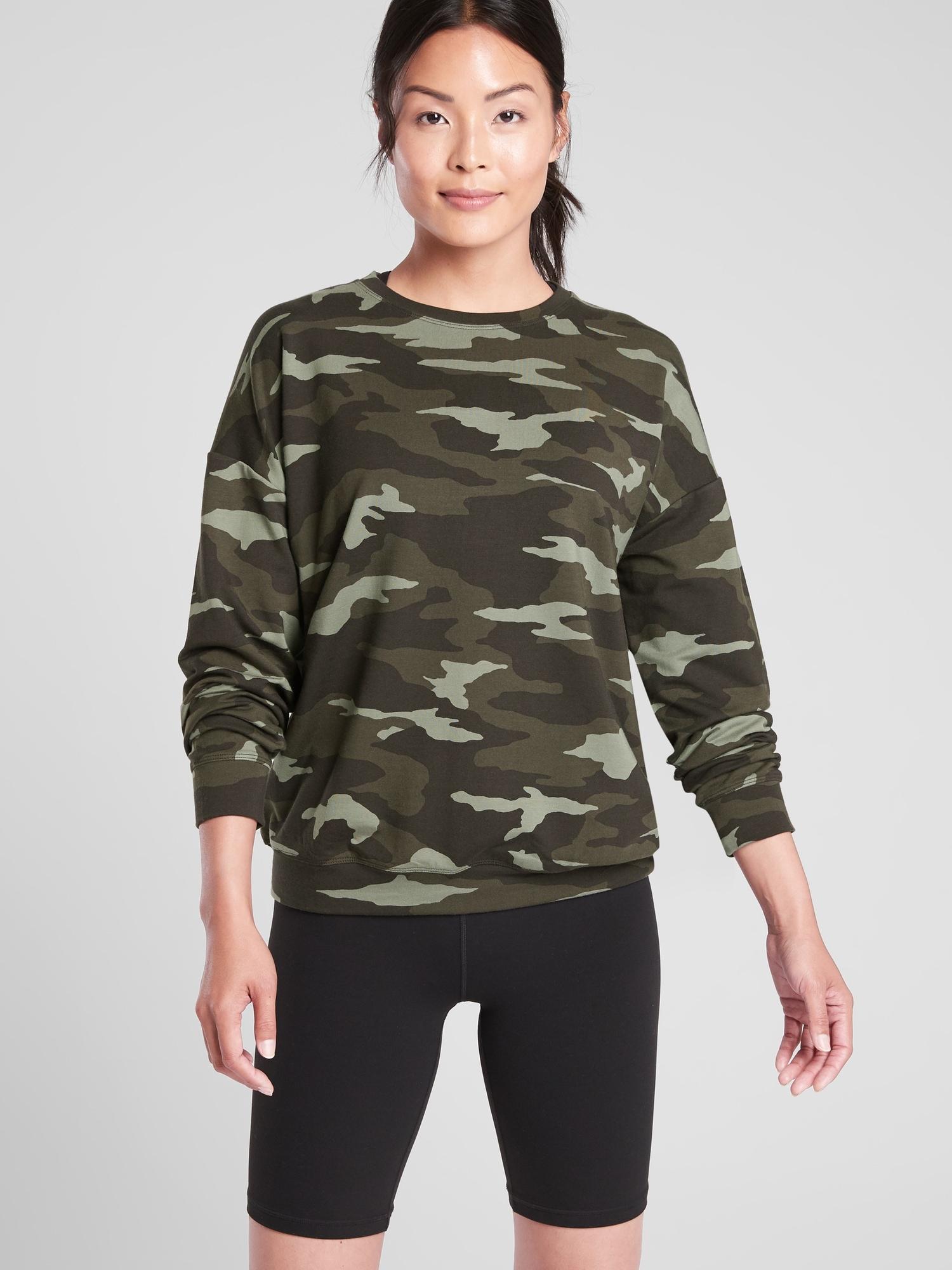 athleta camo sweater