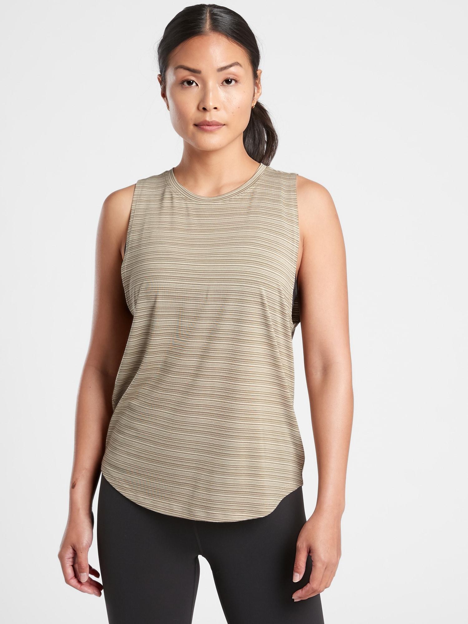 Athleta Cloudlight Striped Muscle Tank 